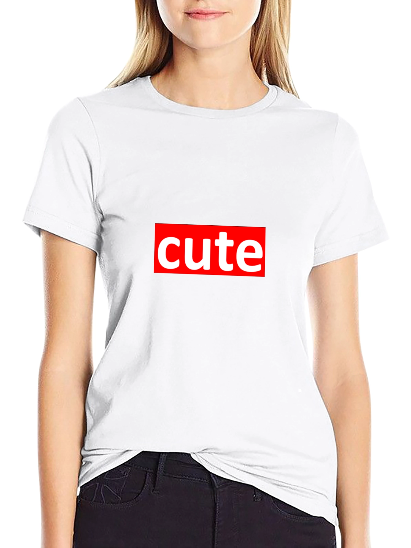 Cute T-Shirt - Black Cotton Blend
