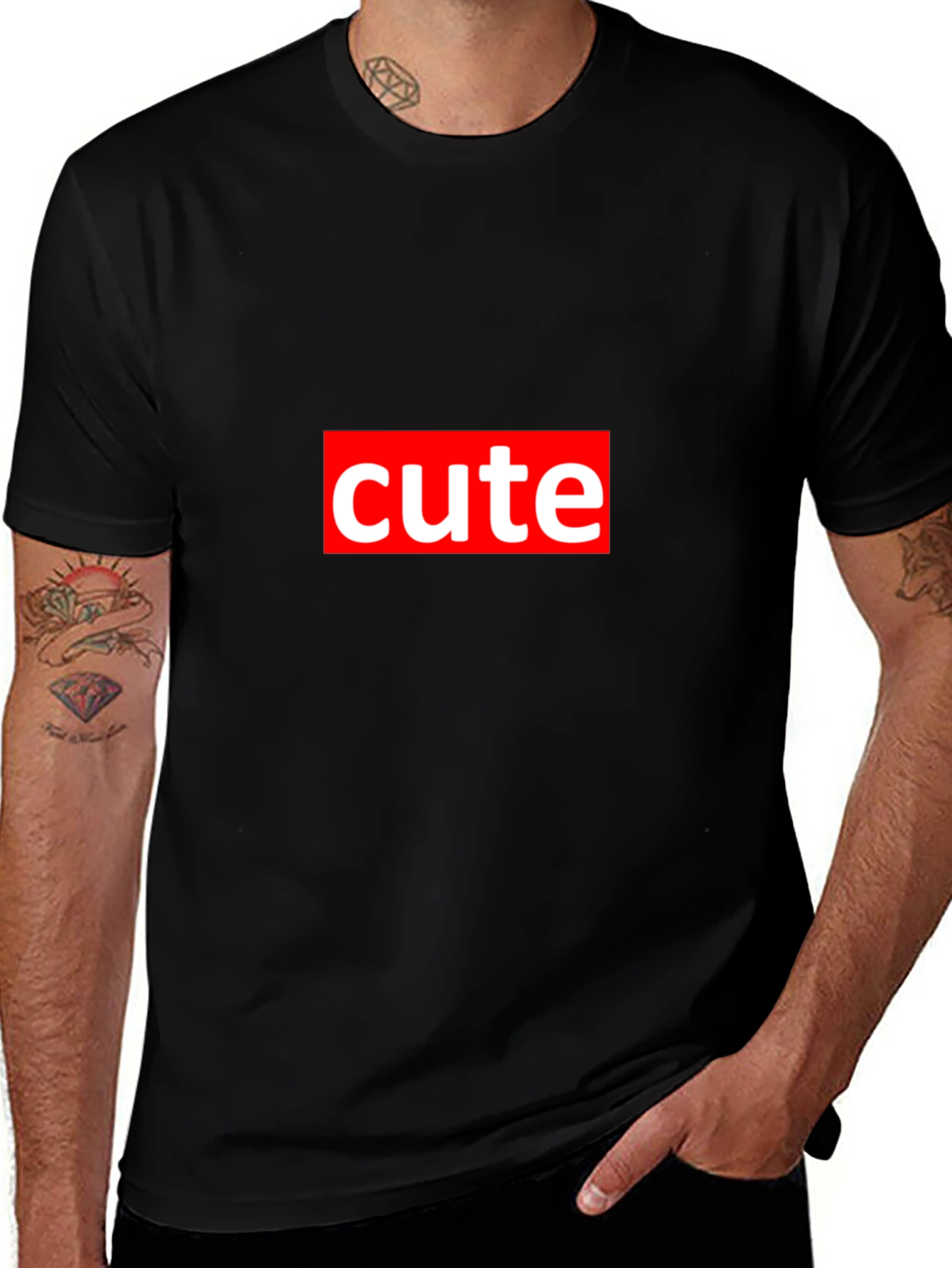 Cute T-Shirt - Black Cotton Blend