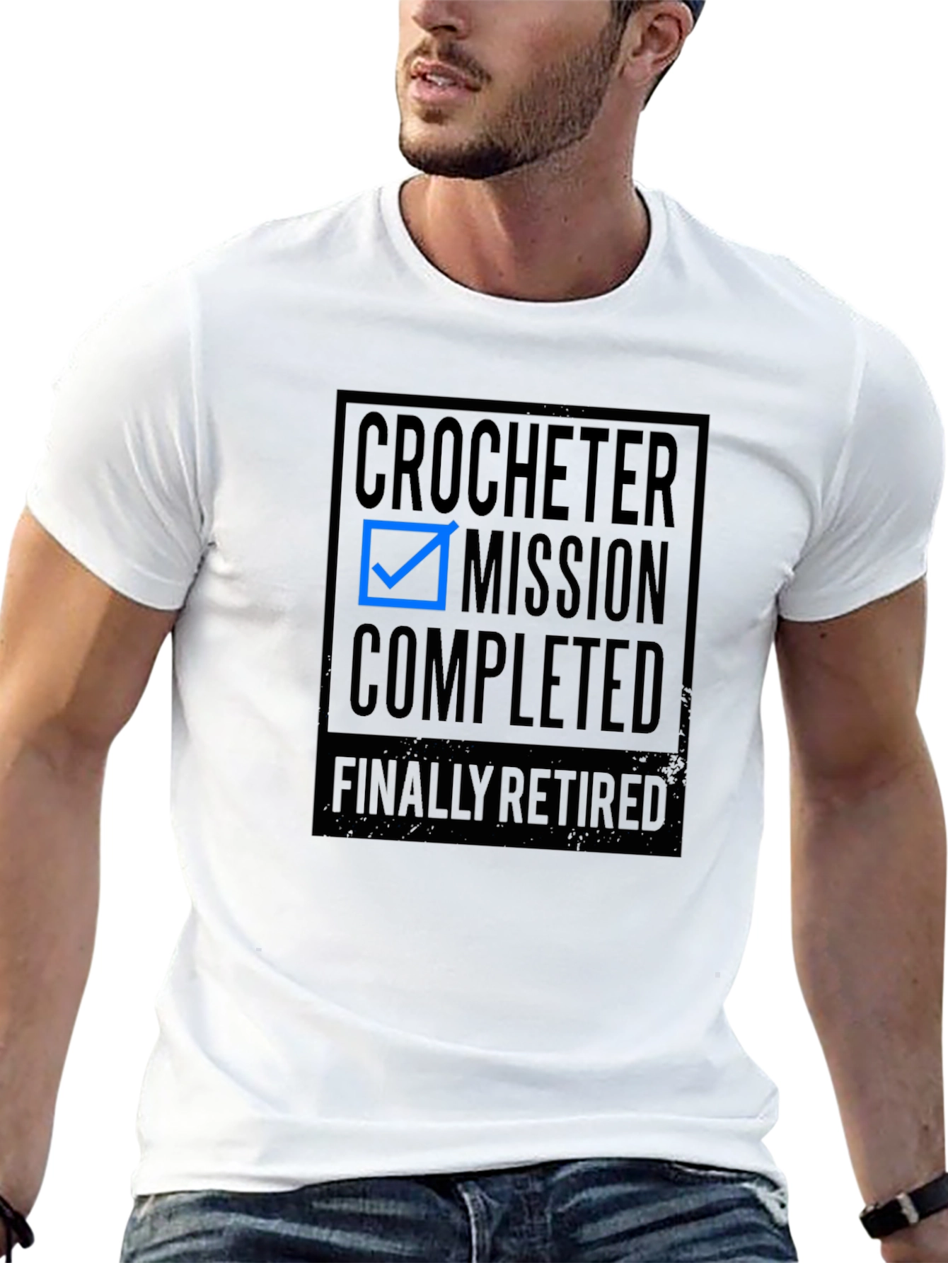 Crocheter Mission Completed Retired Graphic Tee