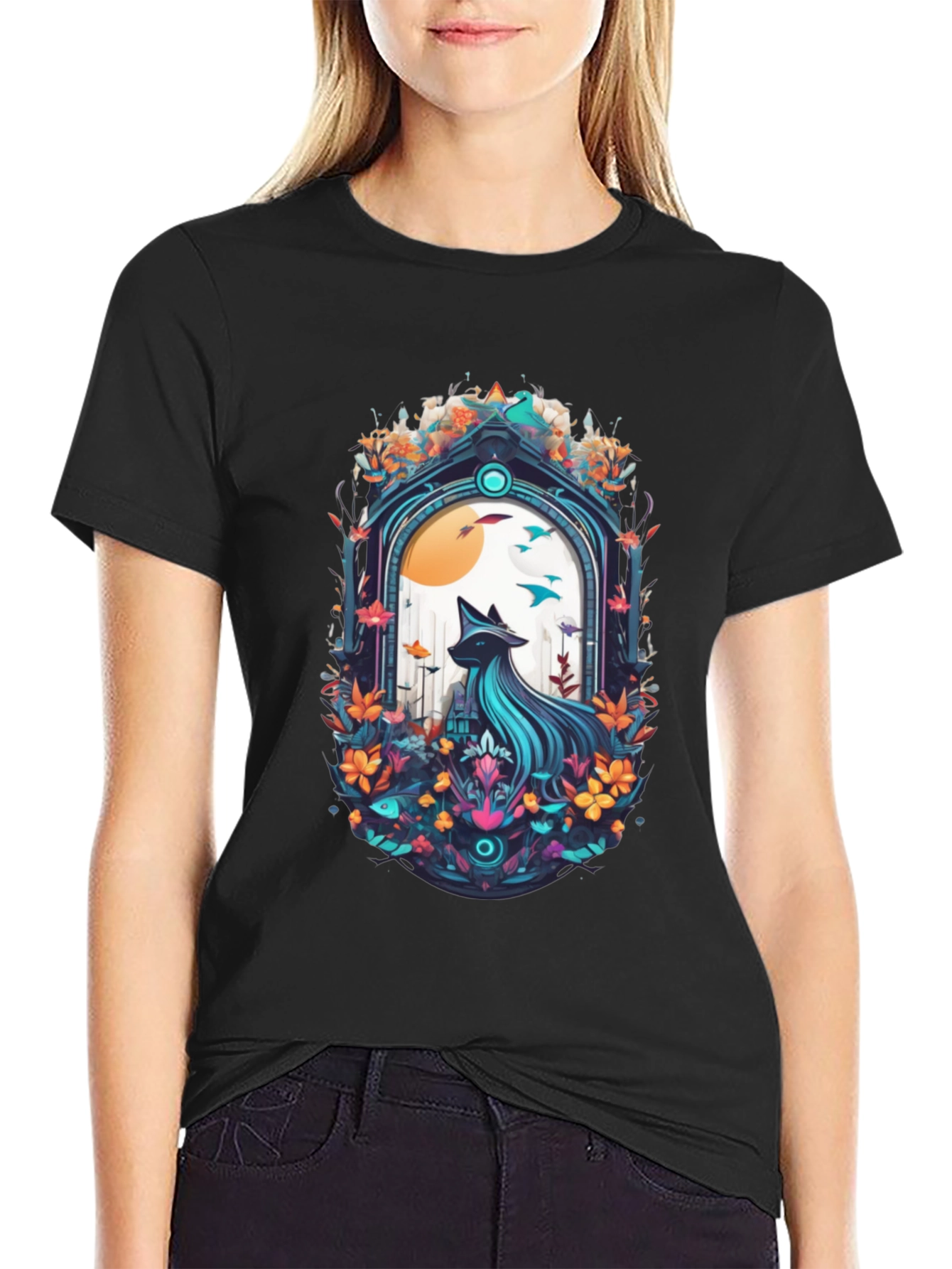 Mystic Fox Graphic Tee - Nature-Inspired Design