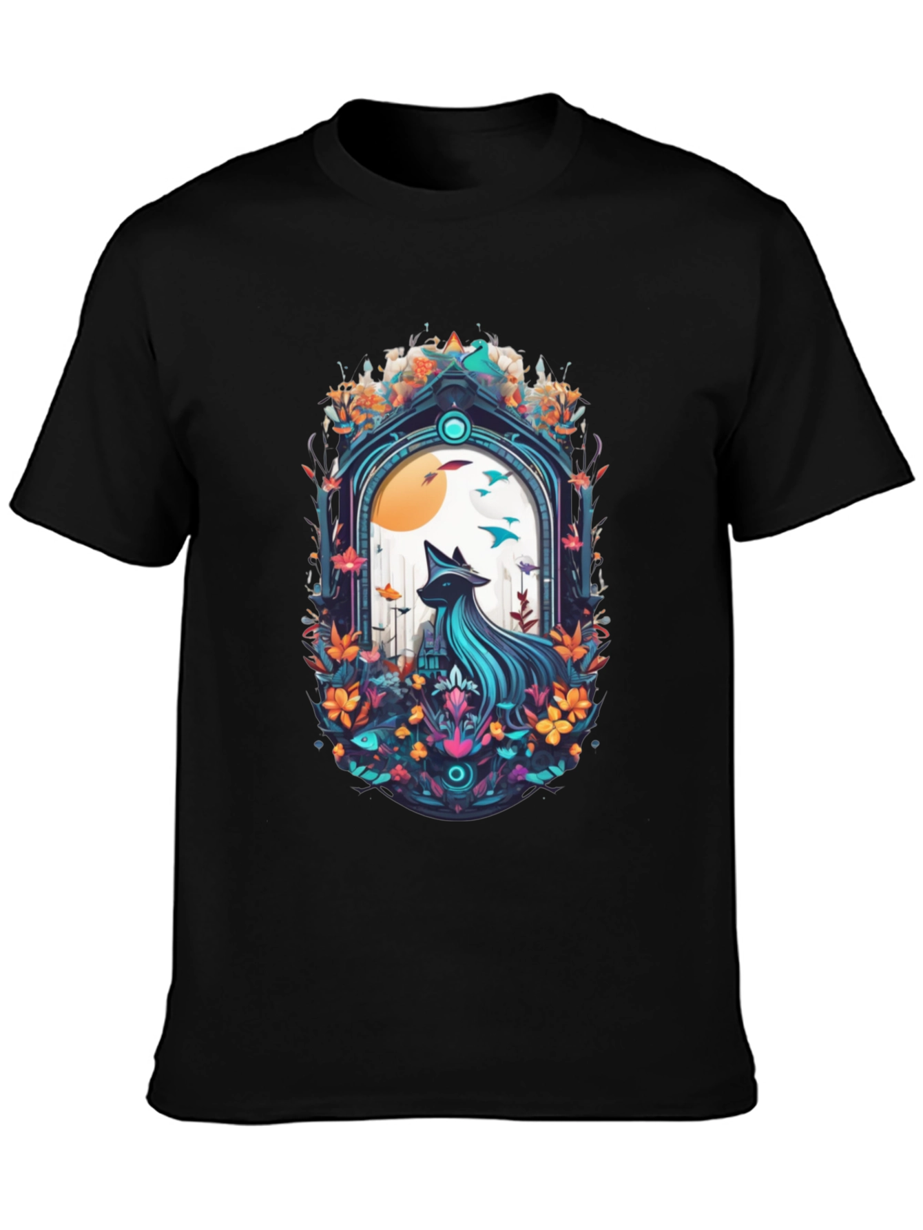 Mystic Fox Graphic Tee - Nature-Inspired Design