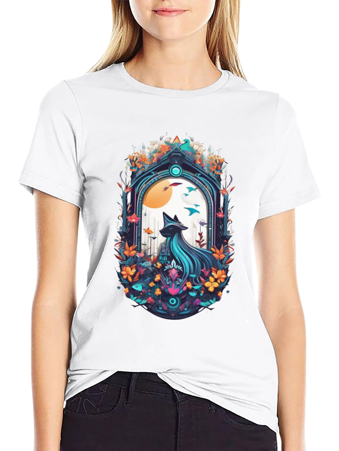 Mystic Fox Graphic Tee - Nature-Inspired Design