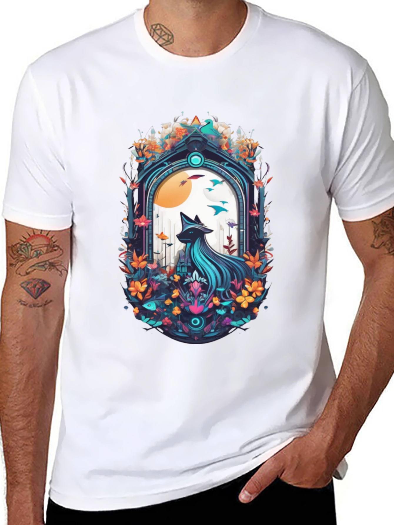 Mystic Fox Graphic Tee - Nature-Inspired Design