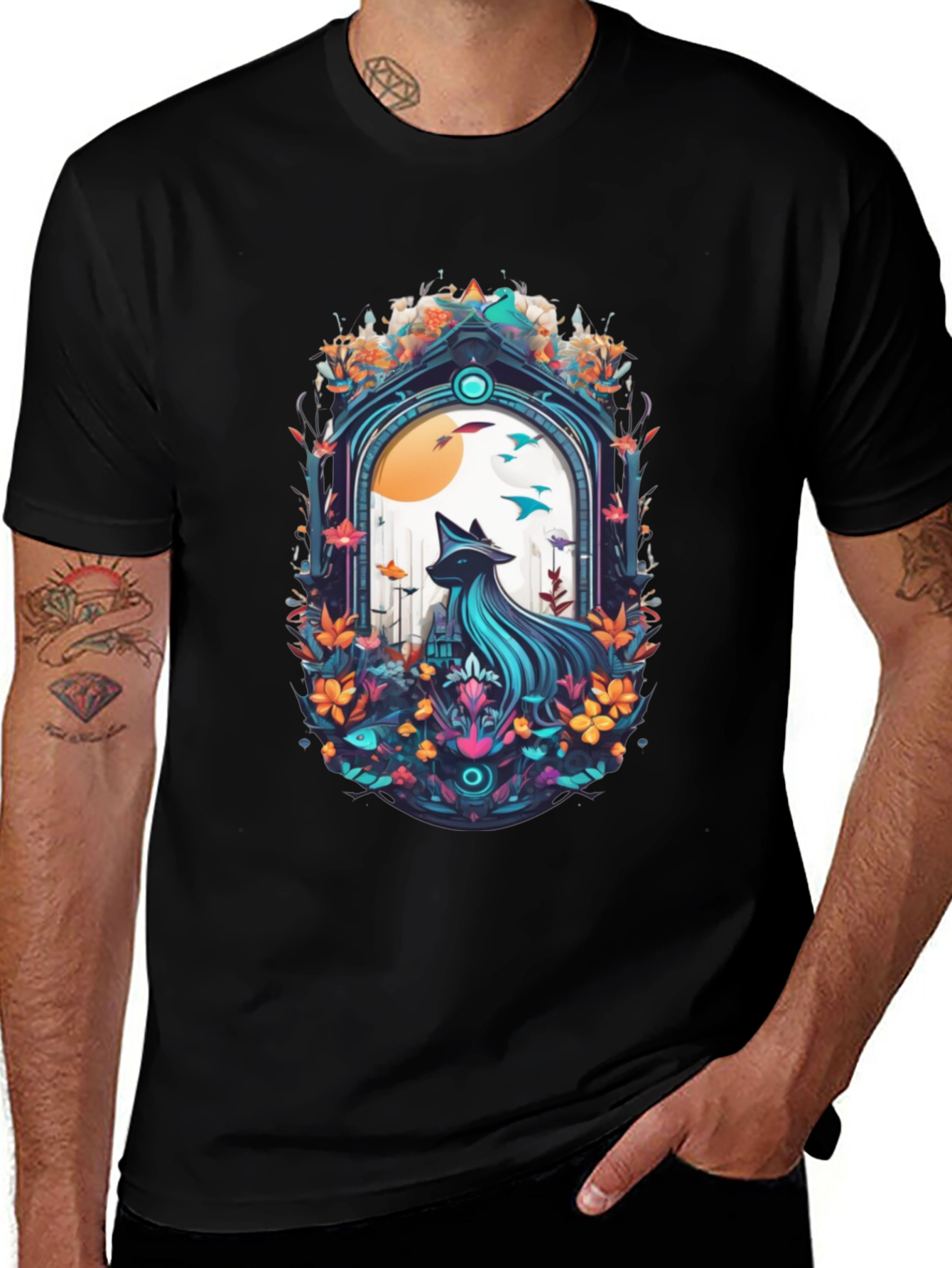 Mystic Fox Graphic Tee - Nature-Inspired Design