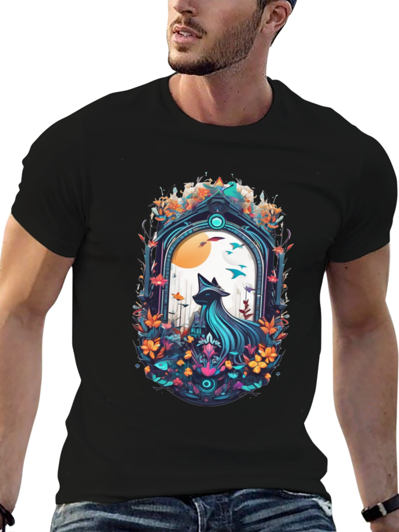 Mystic Fox Graphic Tee - Nature-Inspired Design