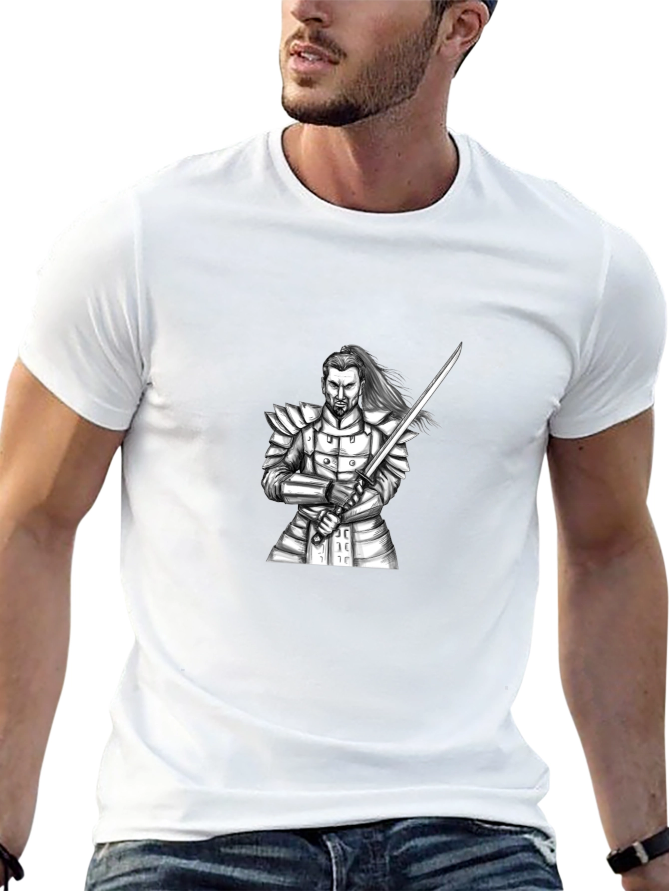 Samurai Warrior Graphic Black T-Shirt