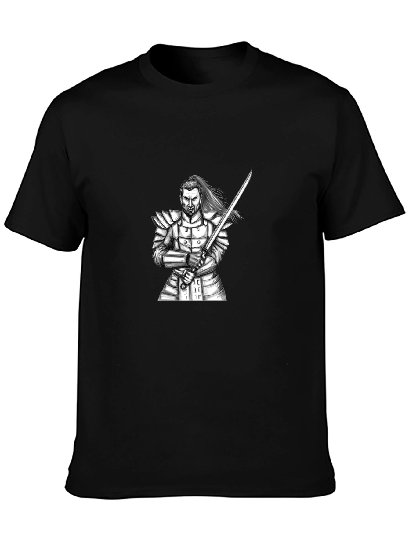 Samurai Warrior Graphic Black T-Shirt