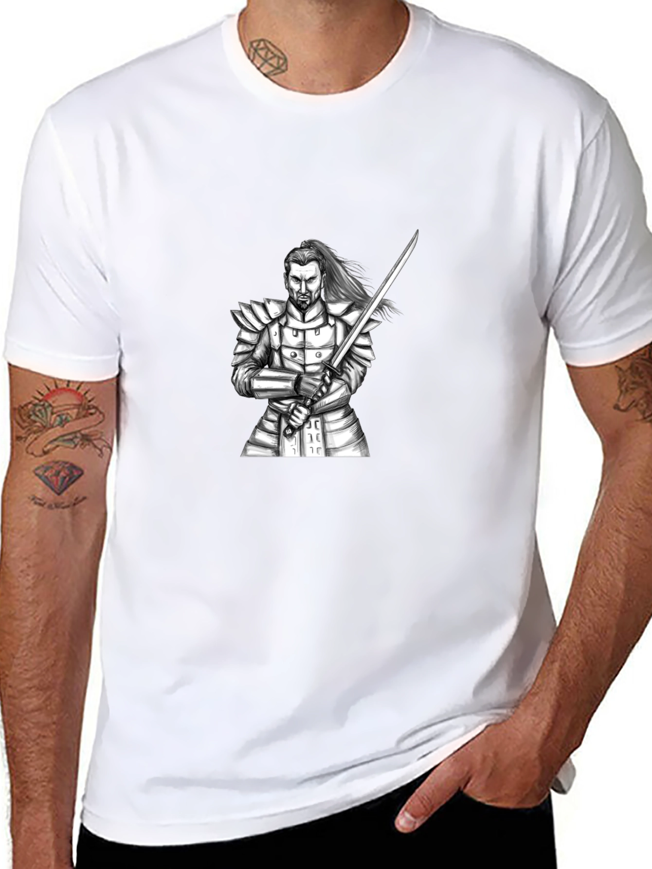 Samurai Warrior Graphic Black T-Shirt