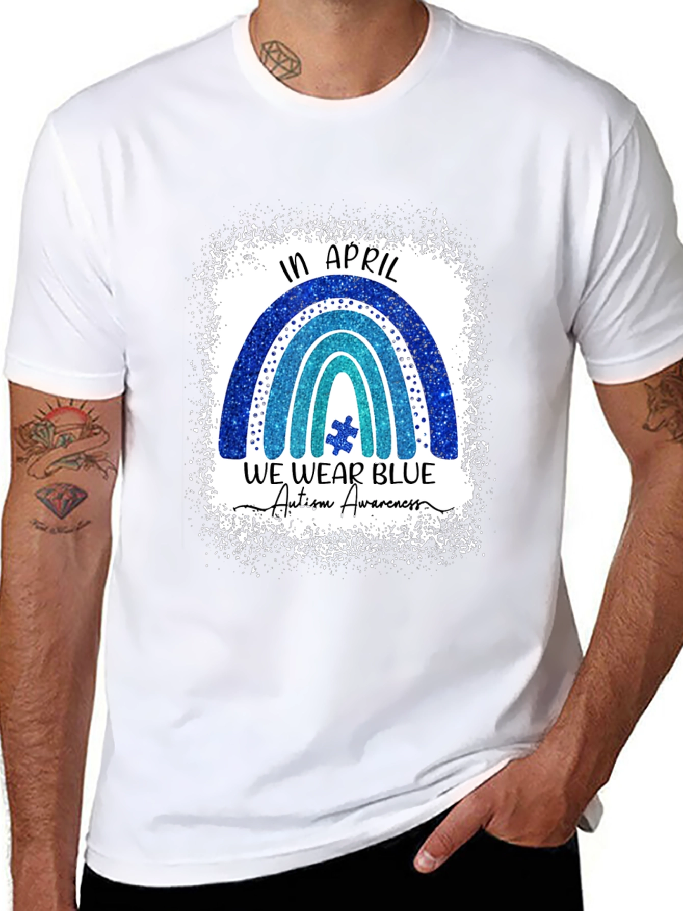 Autism Awareness T-Shirt - In April We Wear Blue