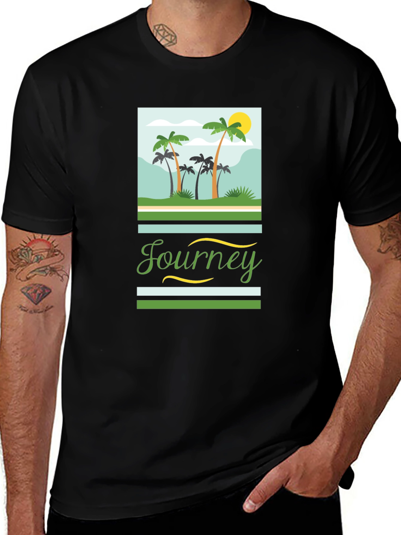 Journey Palm Tree Graphic Tee