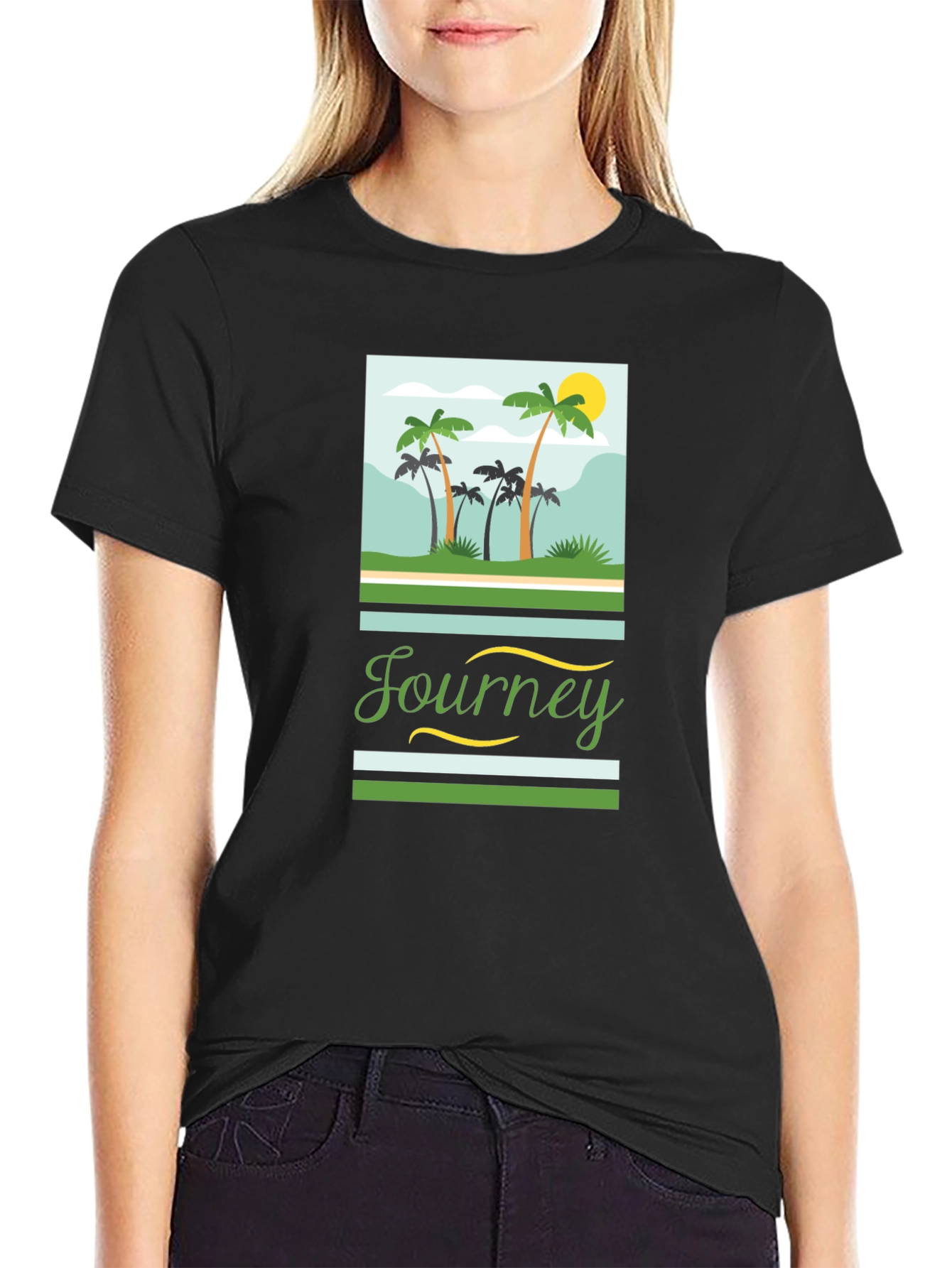Journey Palm Tree Graphic Tee