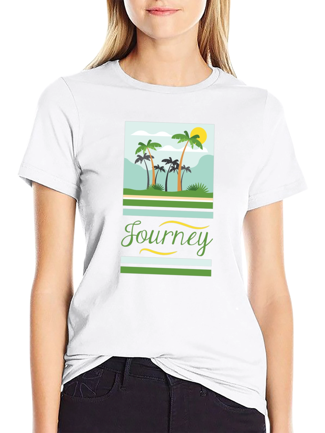 Journey Palm Tree Graphic Tee
