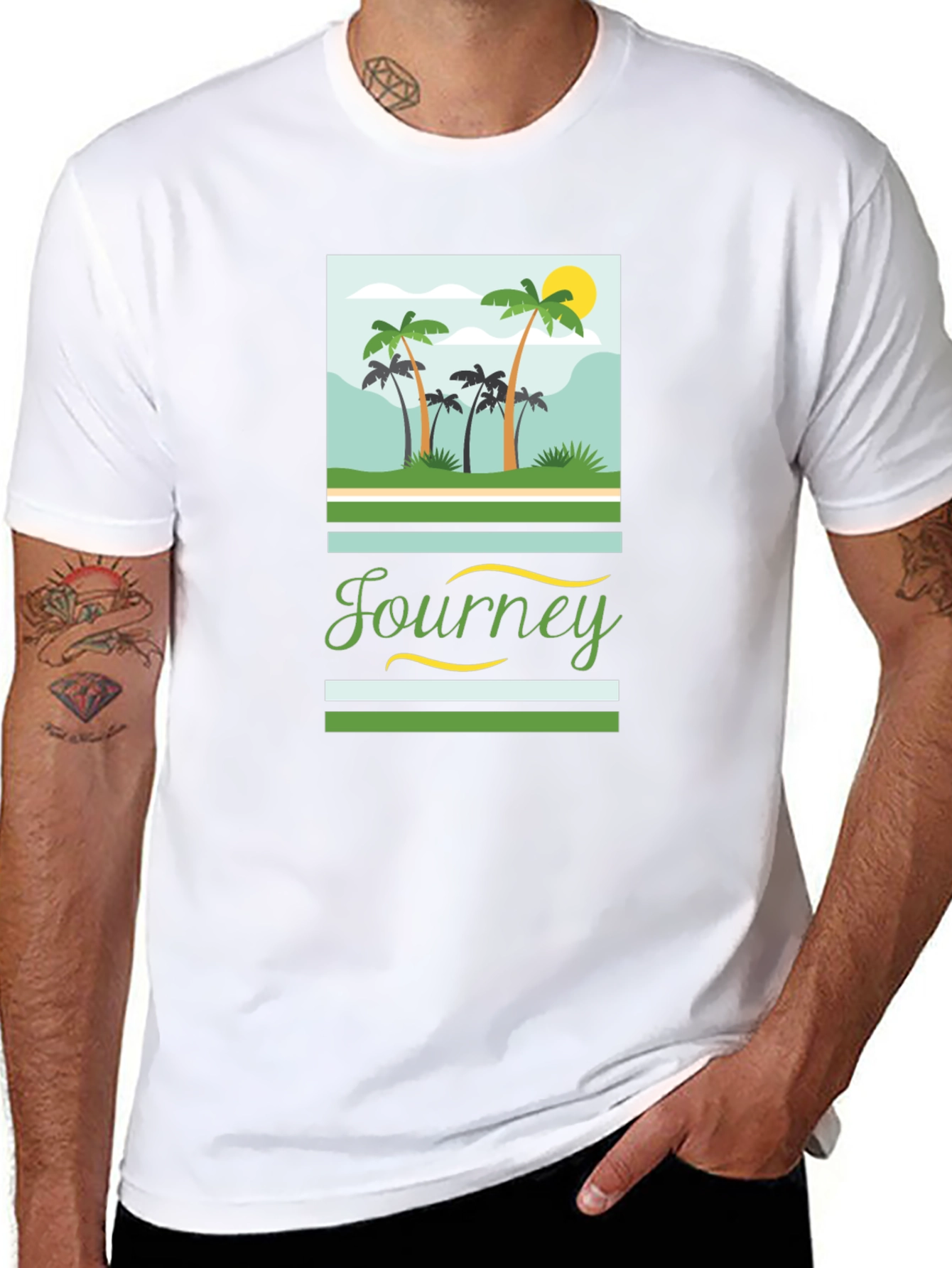 Journey Palm Tree Graphic Tee