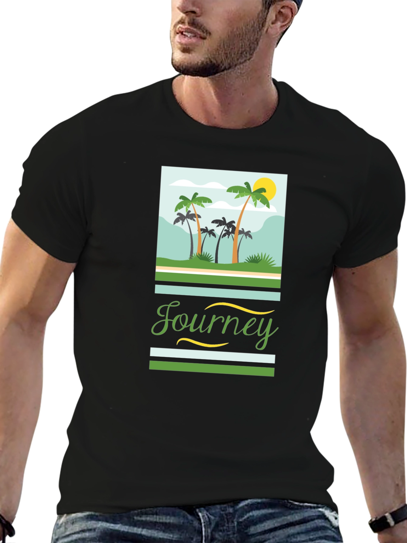Journey Palm Tree Graphic Tee