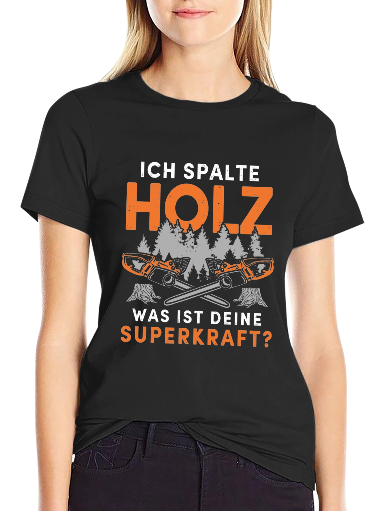 Ich Spalte Holz T-Shirt - Lumberjack Superpower Tee