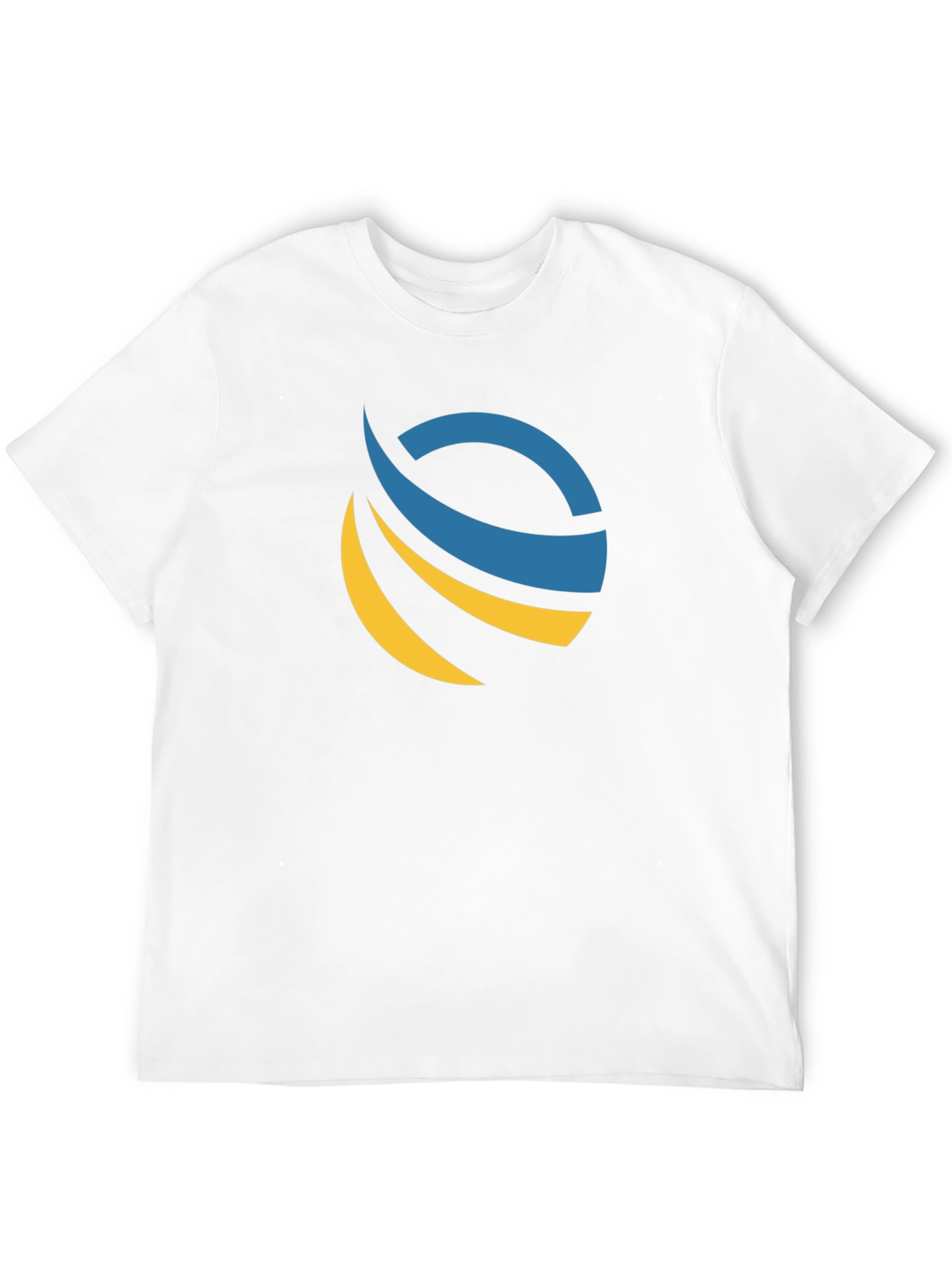 Modern Black T-Shirt with Abstract Globe Design
