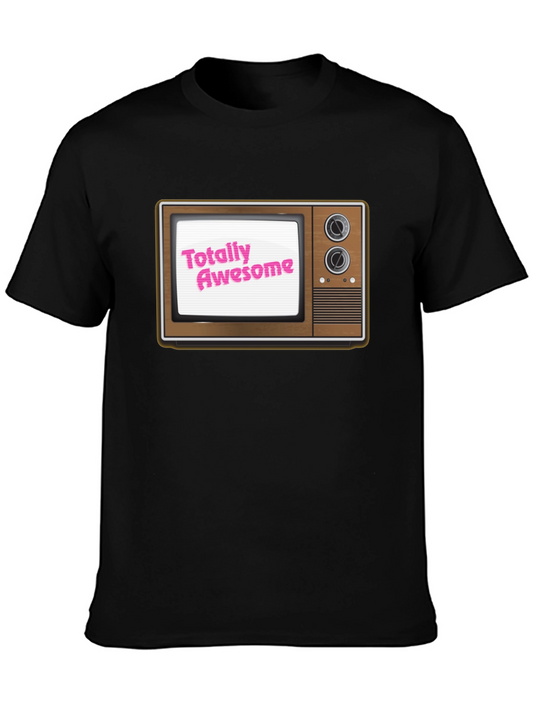 Totally Awesome Retro TV Graphic T-Shirt