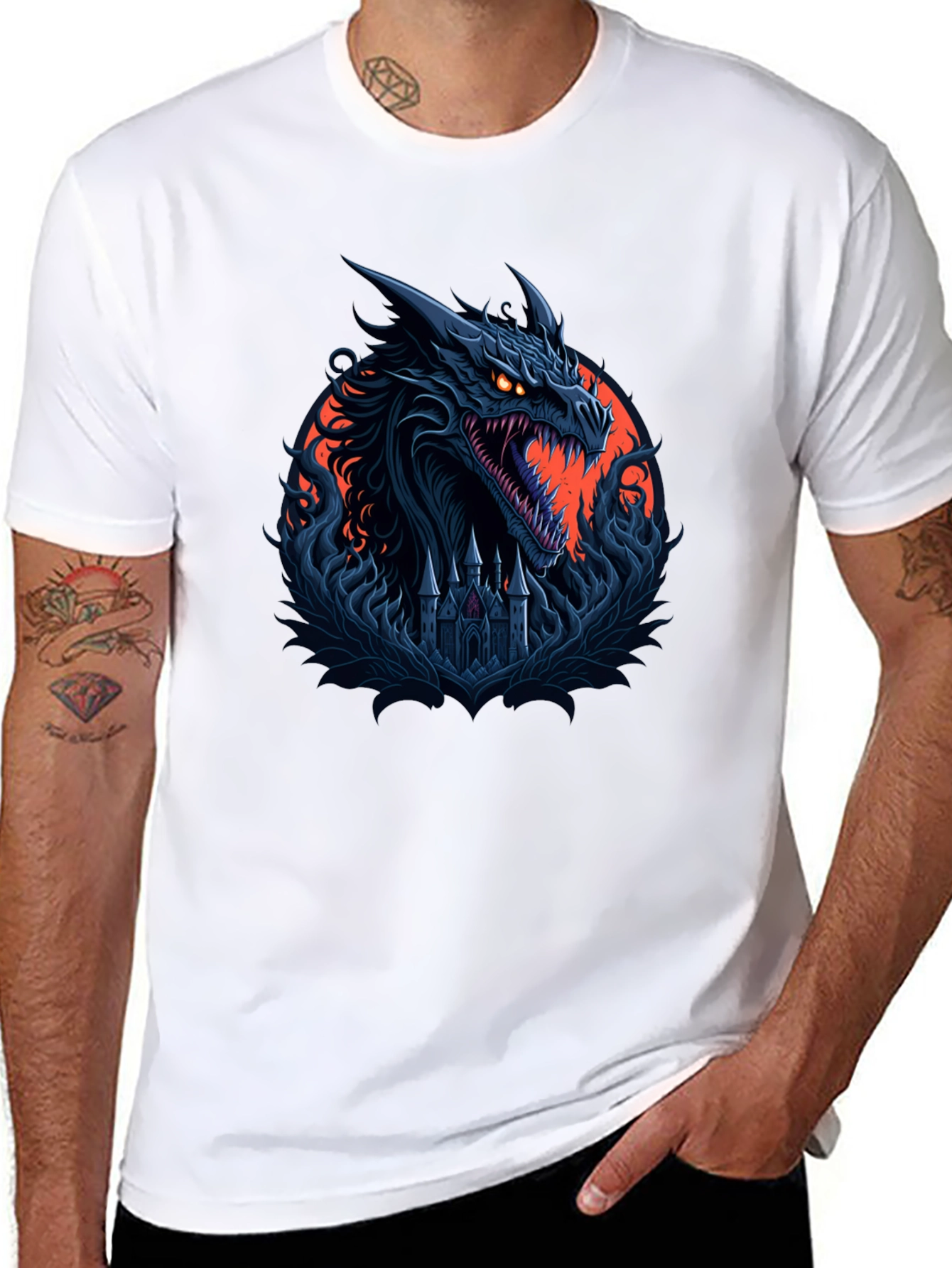 Dragon Castle Black T-Shirt