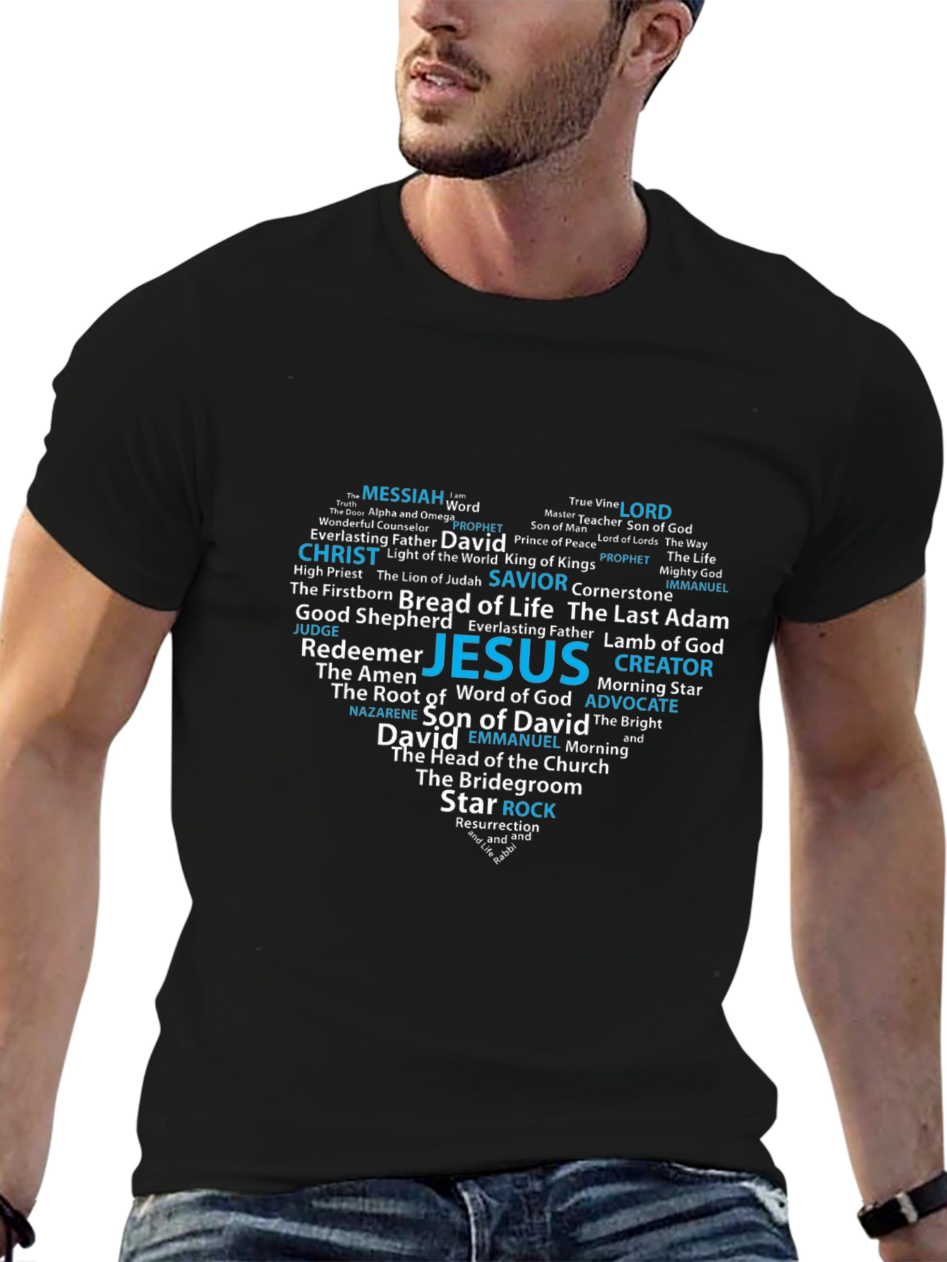 Christian Jesus Word Art T-Shirt