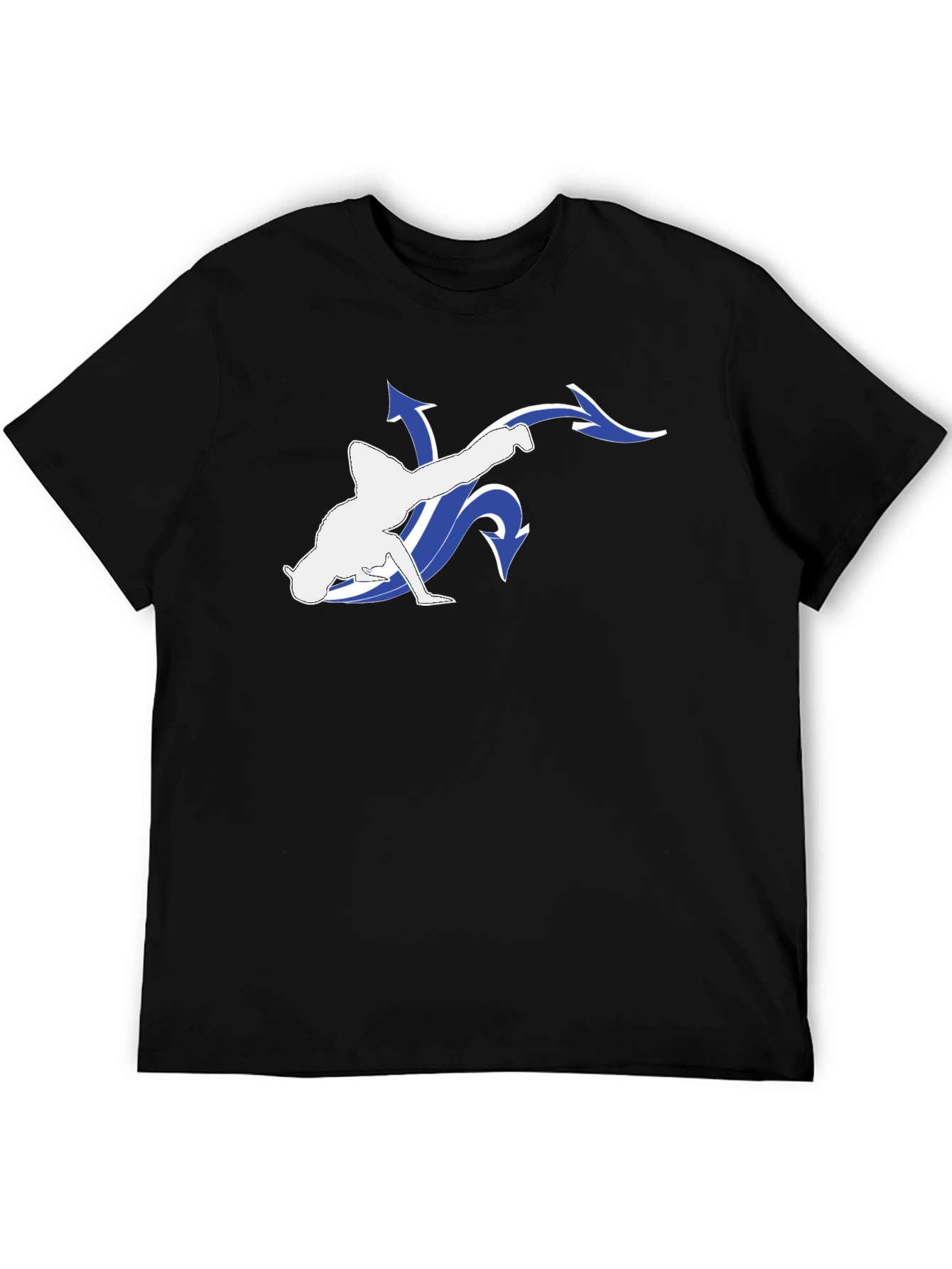 Black T-Shirt with Breakdance Graphic