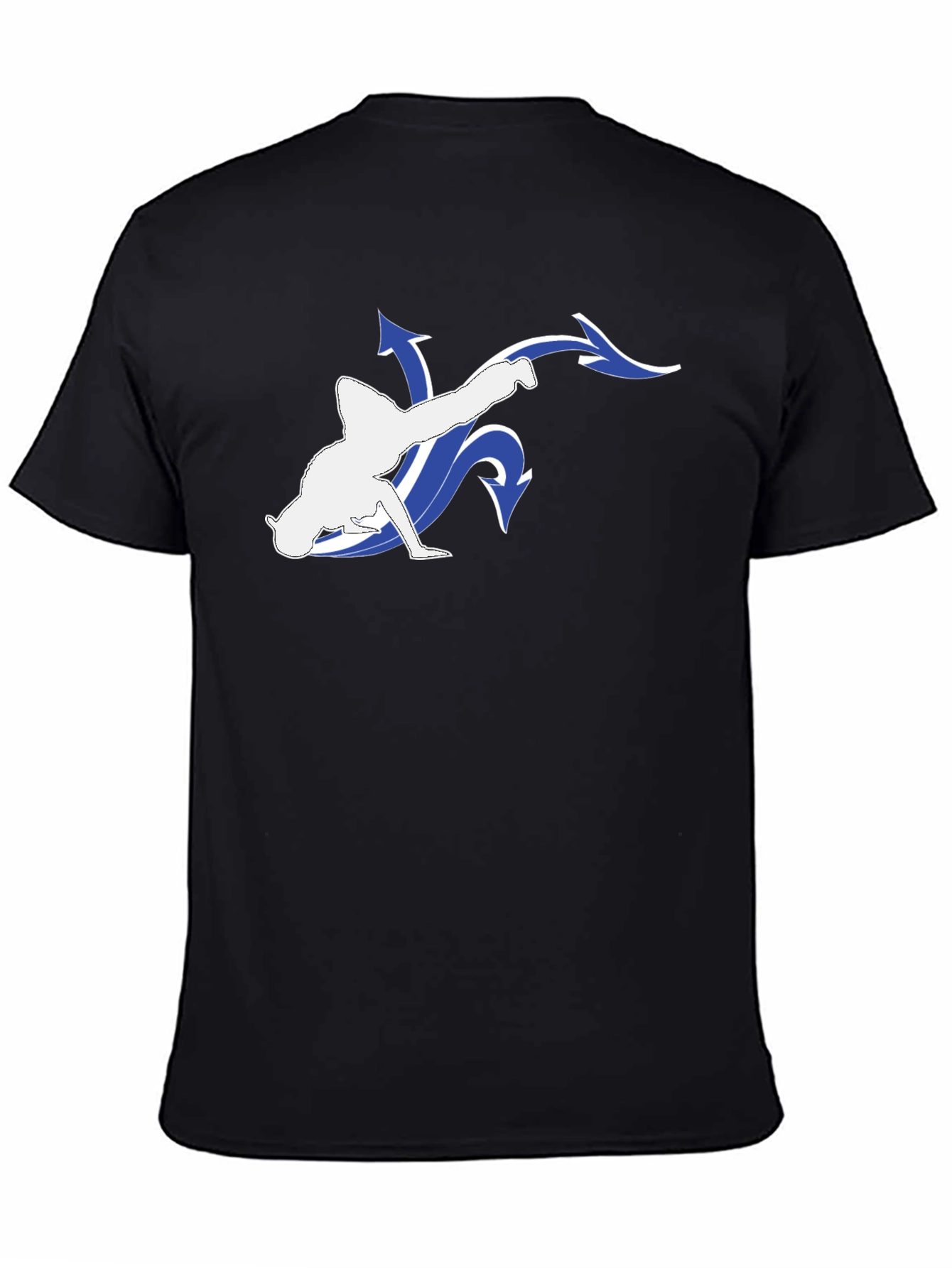 Black T-Shirt with Breakdance Graphic