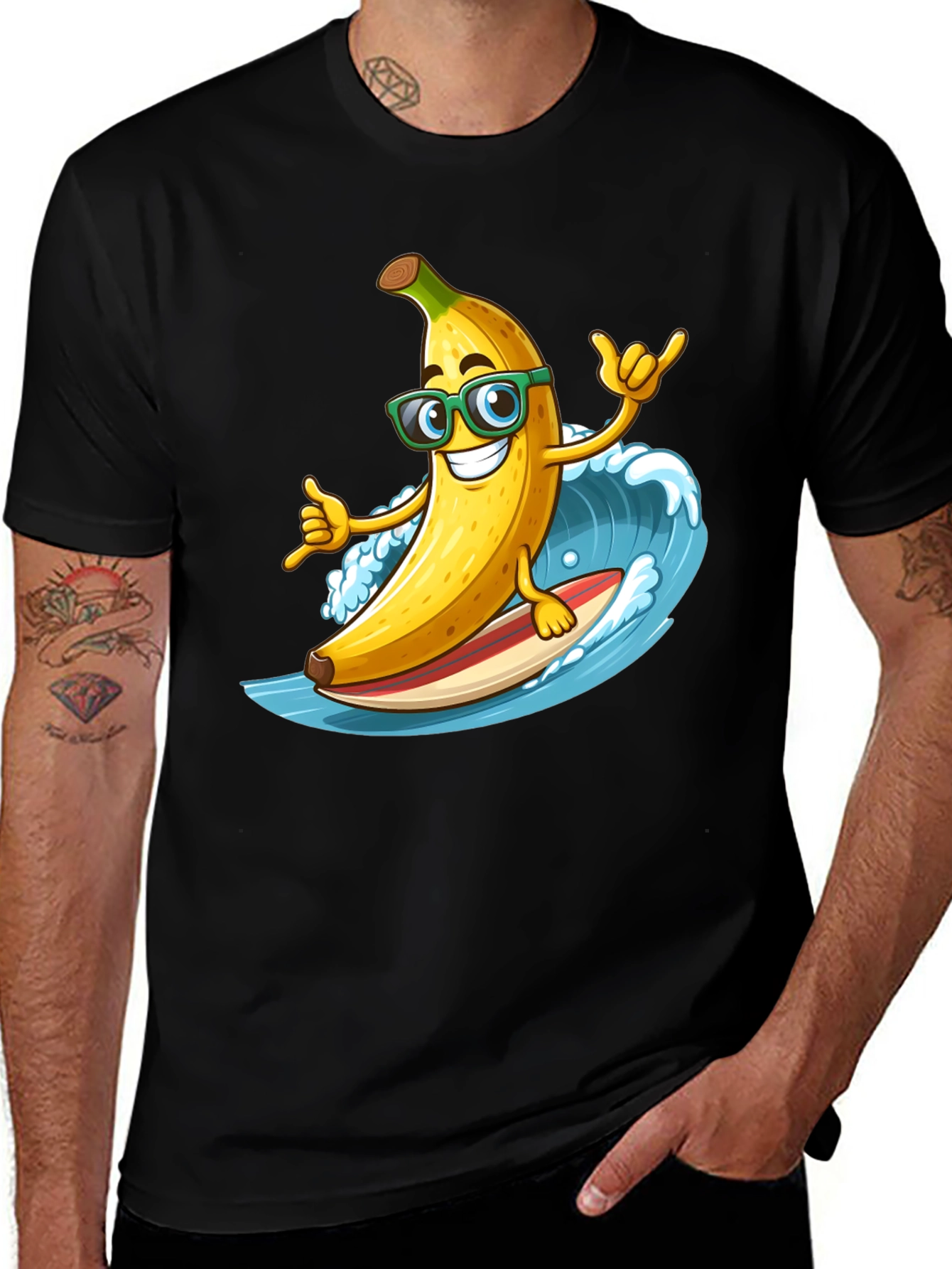 Surfing Banana T-Shirt - Hang Loose!