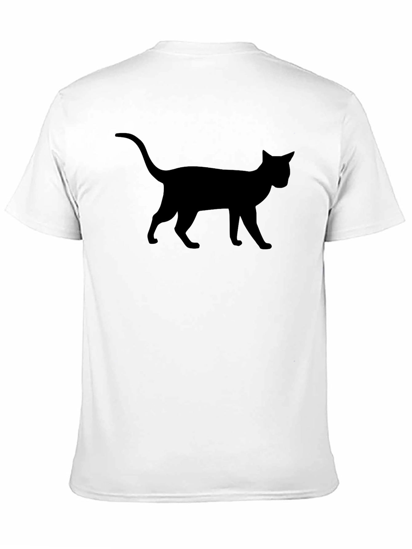 Black Cat Silhouette Graphic Tee - Mens