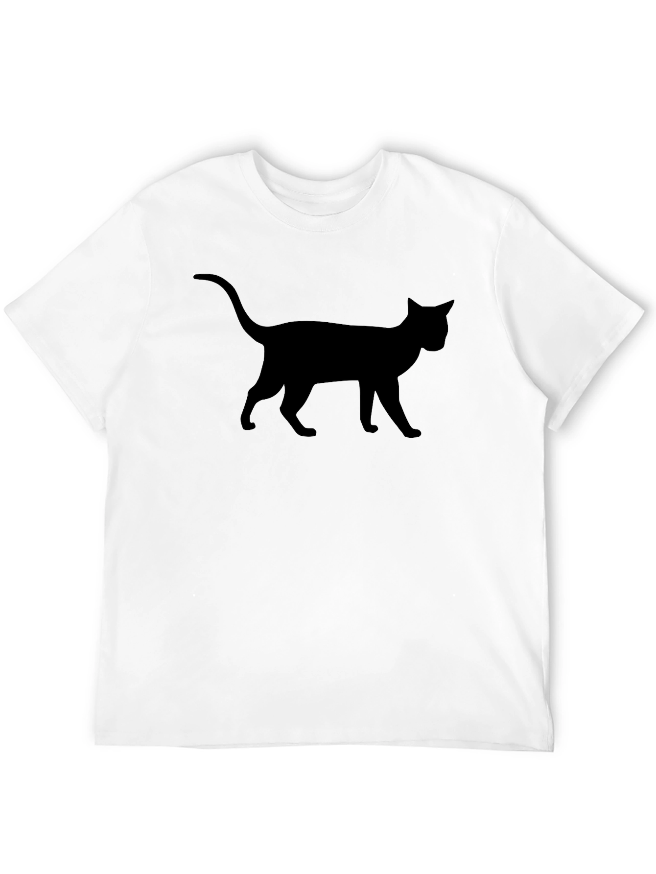 Black Cat Silhouette Graphic Tee - Mens