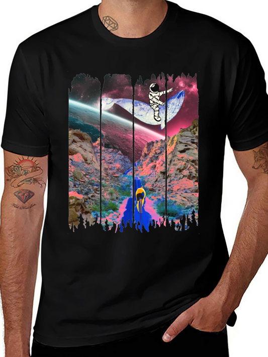 Astronaut Whale Ride Graphic Tee