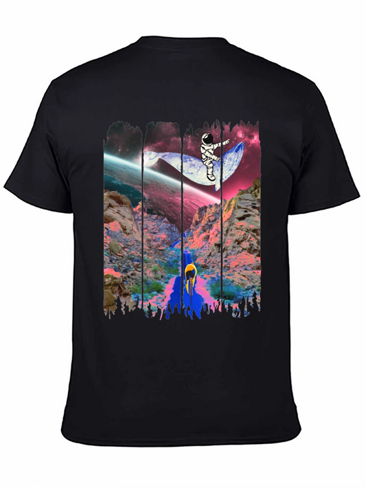 Astronaut Whale Ride Graphic Tee