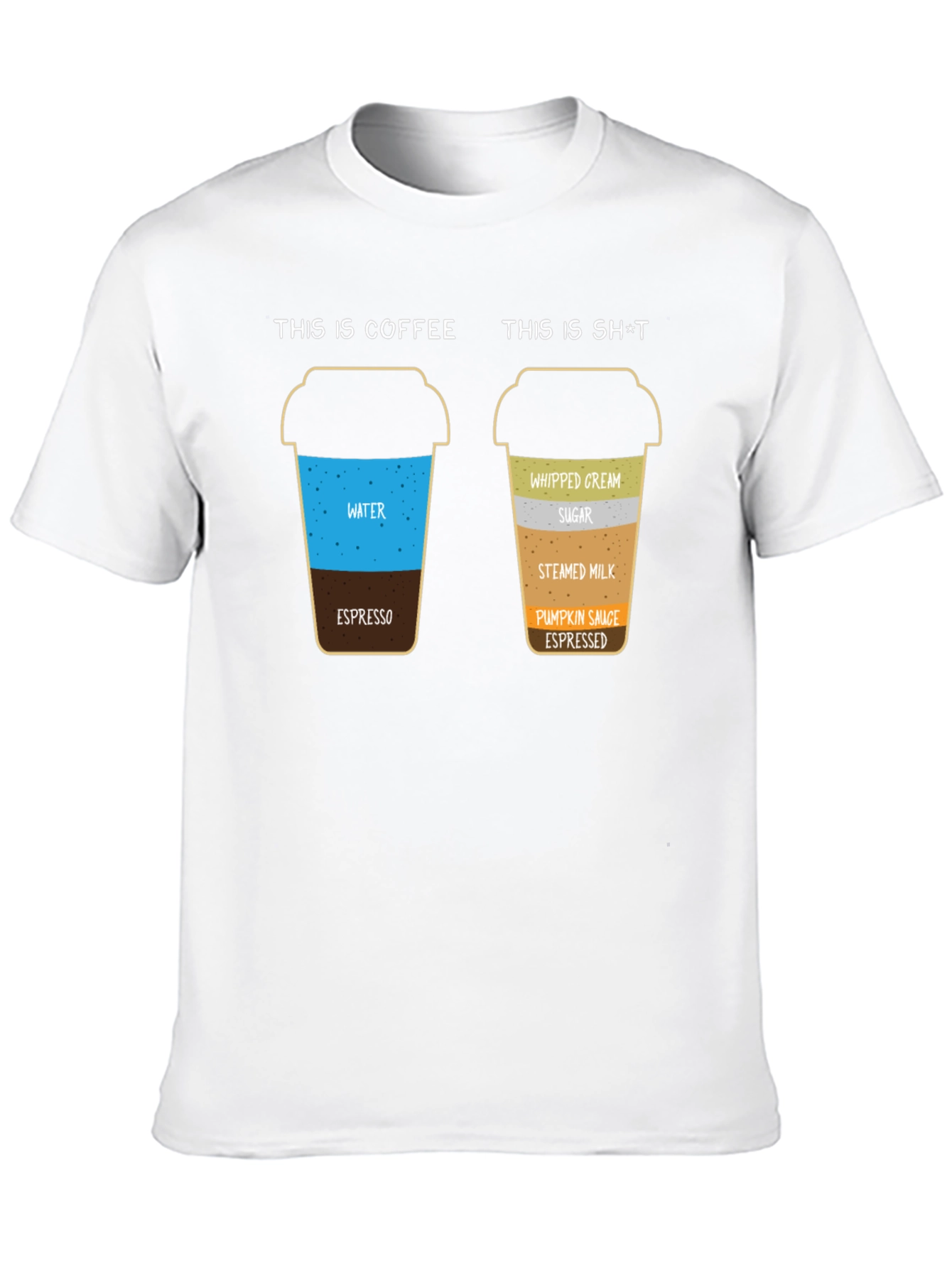 Funny Coffee vs. Sh*t T-Shirt - Coffee Lover Gift