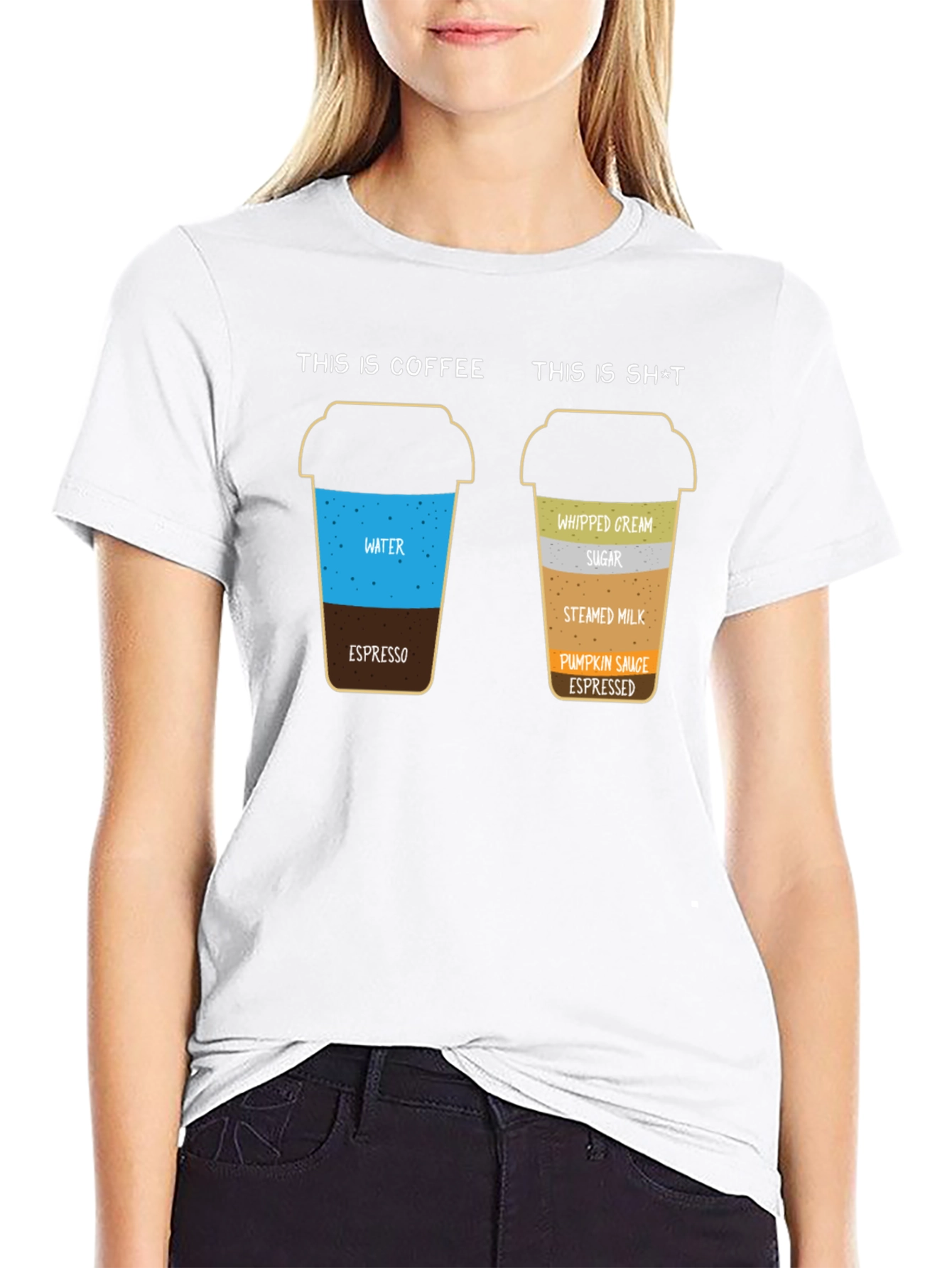Funny Coffee vs. Sh*t T-Shirt - Coffee Lover Gift