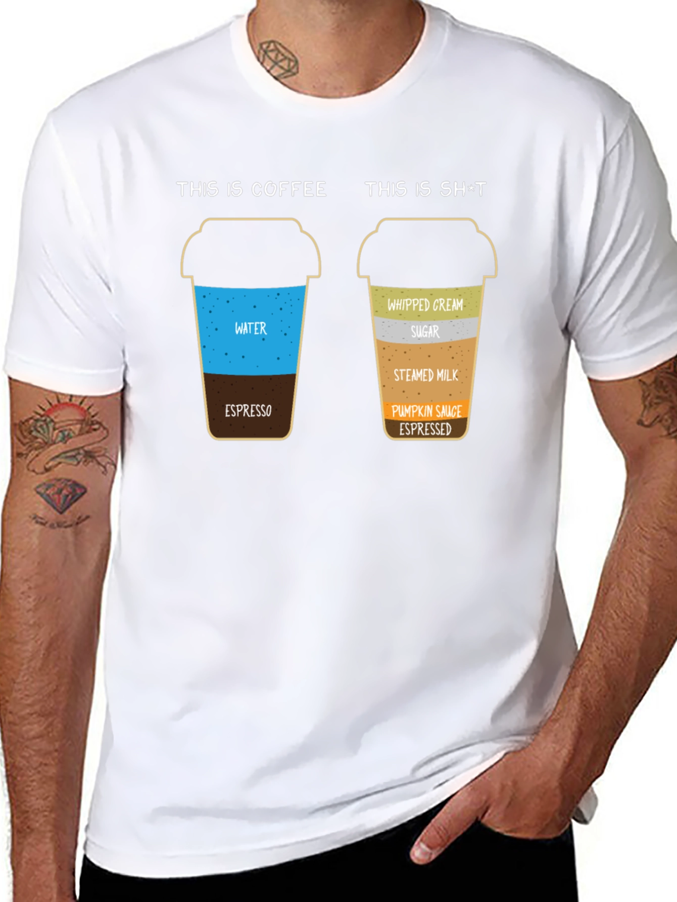 Funny Coffee vs. Sh*t T-Shirt - Coffee Lover Gift