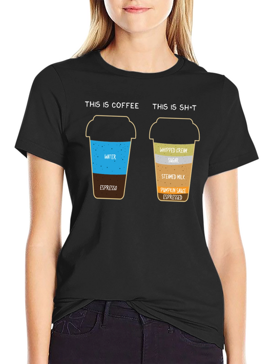 Funny Coffee vs. Sh*t T-Shirt - Coffee Lover Gift