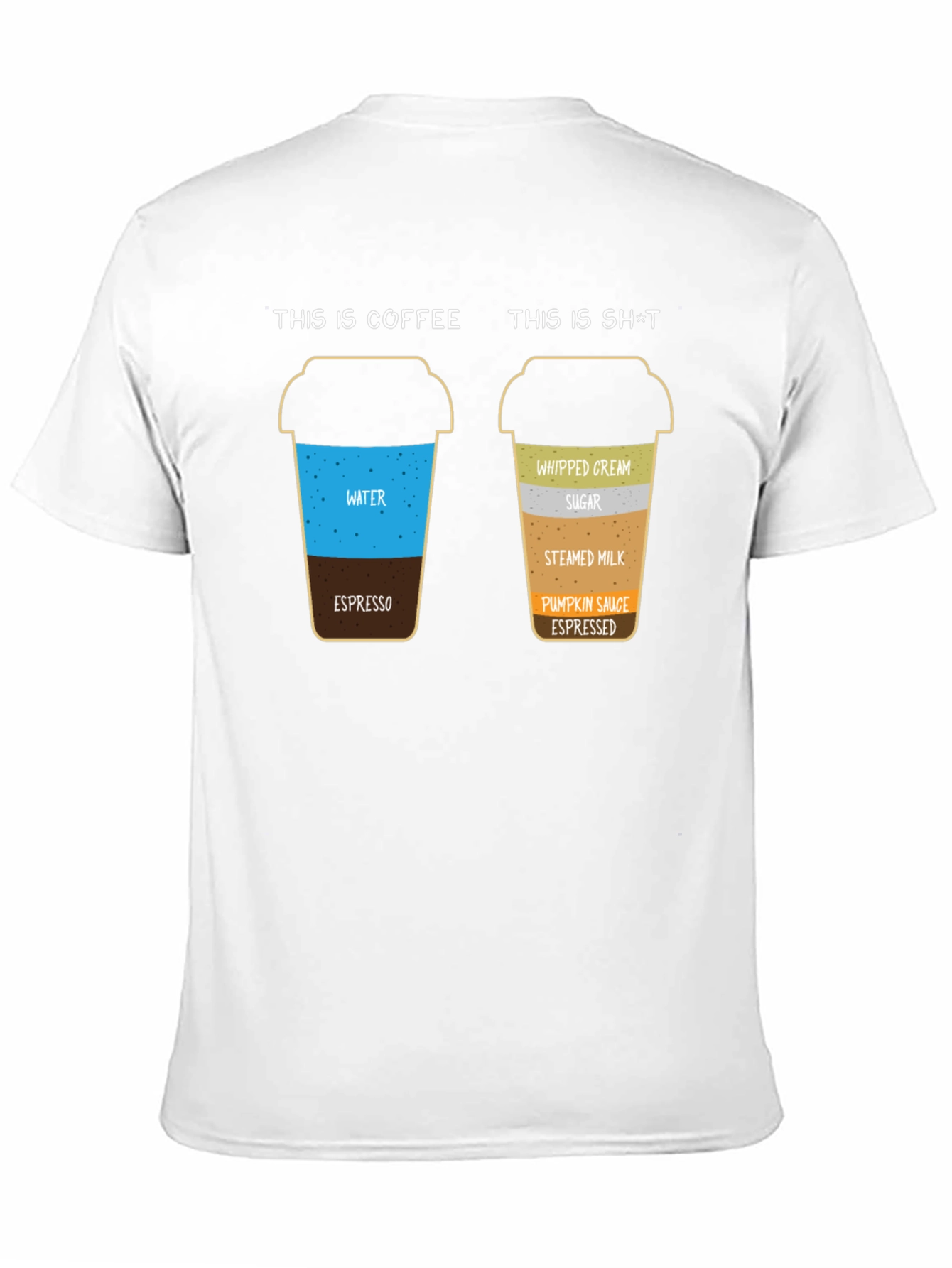 Funny Coffee vs. Sh*t T-Shirt - Coffee Lover Gift
