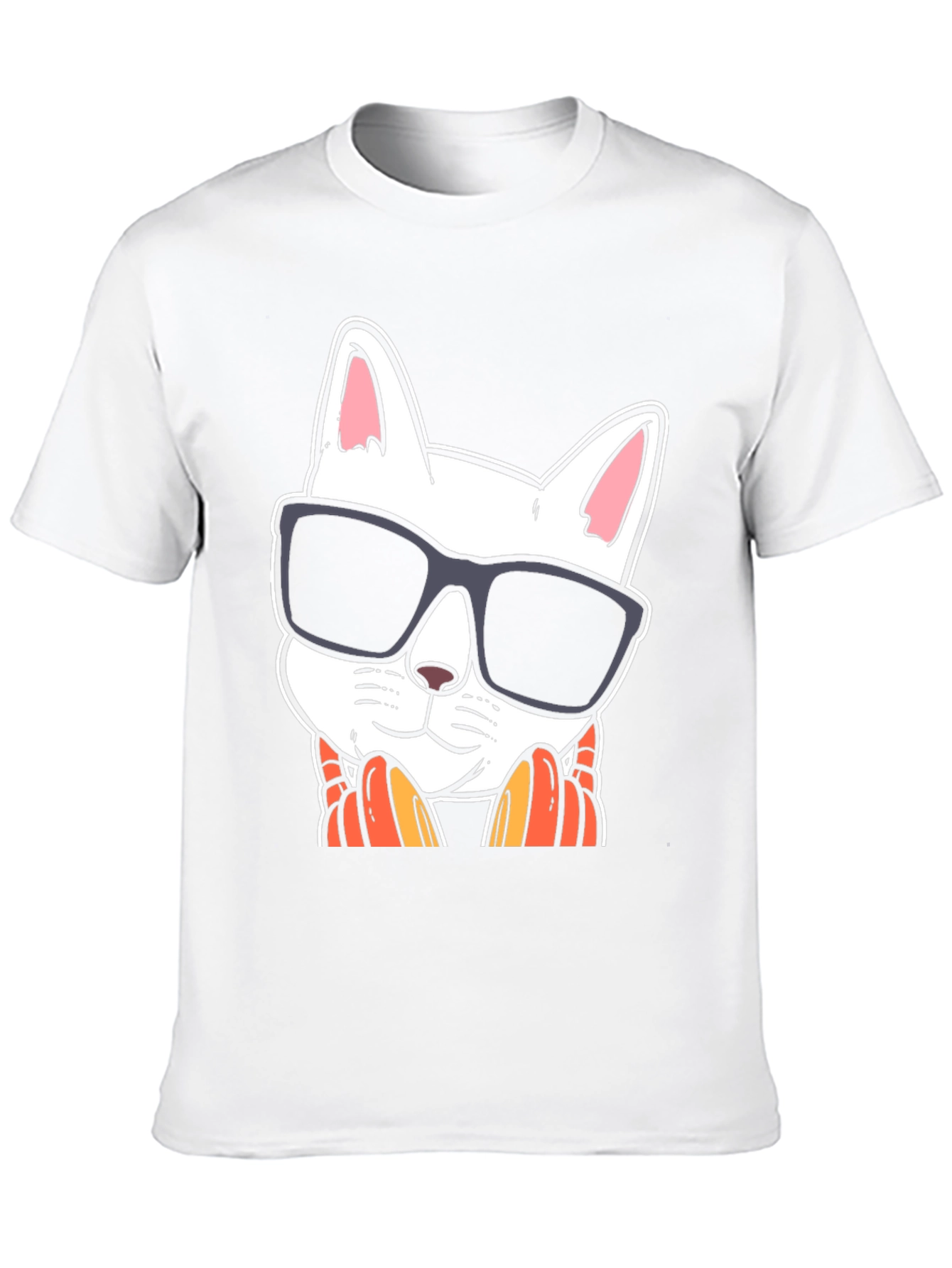 Cool Cat Sunglasses Graphic Tee - Black