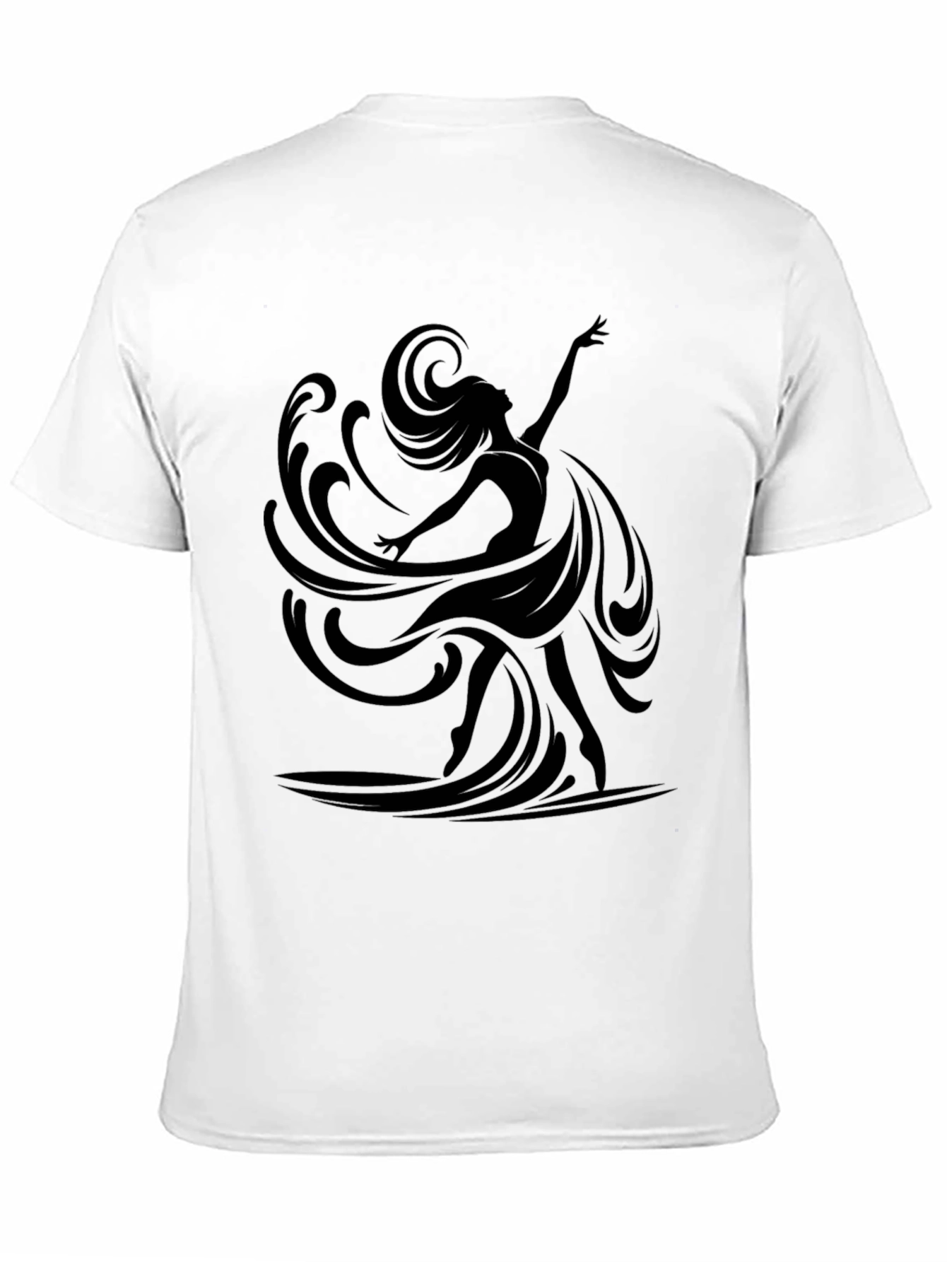 Elegant Dancer Graphic Black T-Shirt