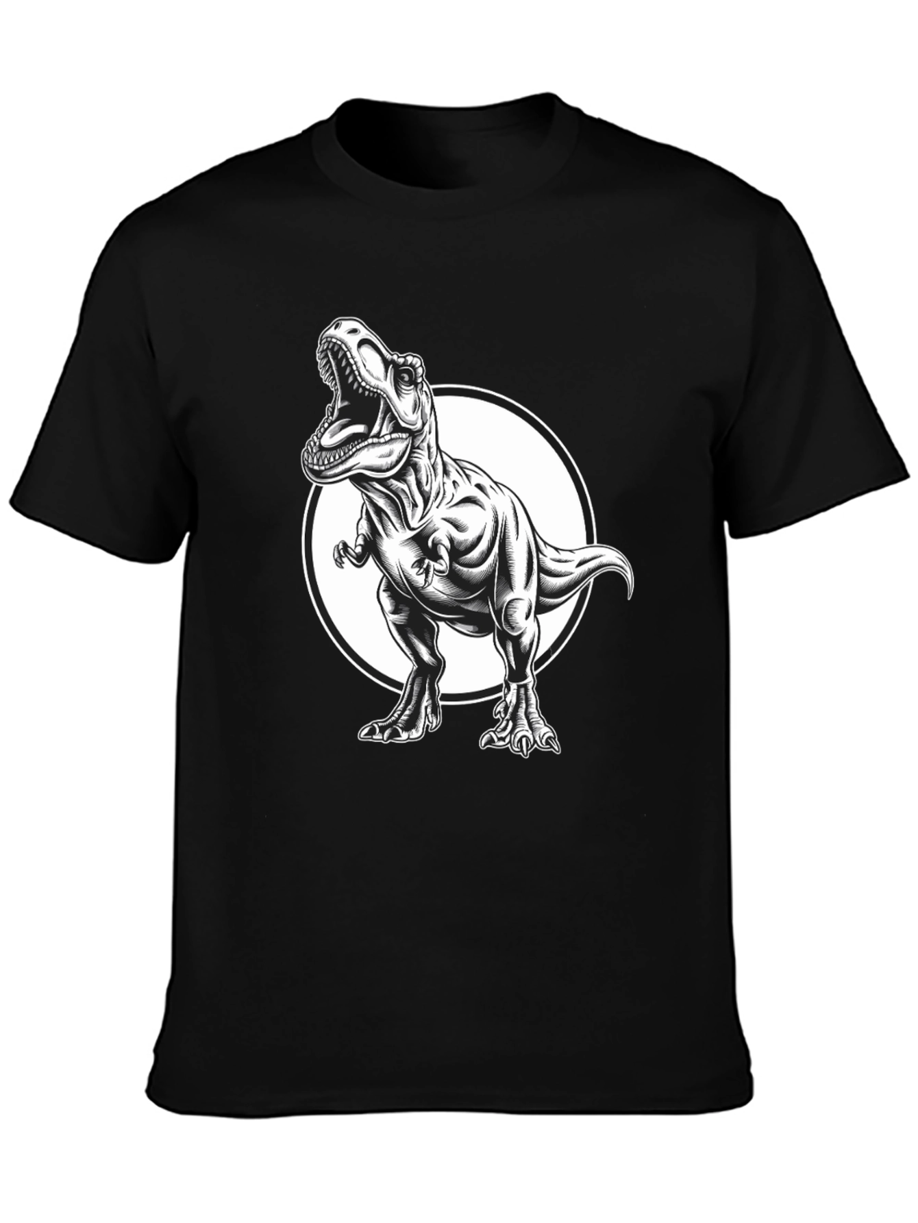 T-Rex Graphic Tee - Black Dinosaur Shirt