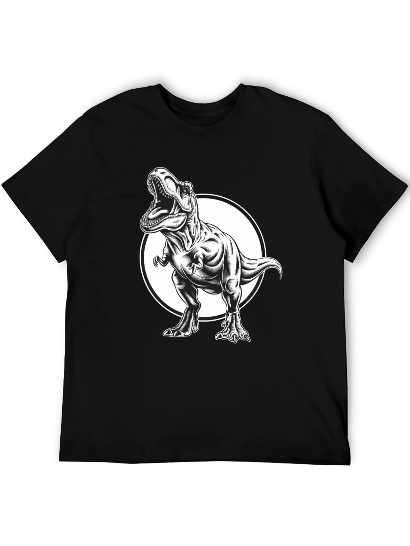 T-Rex Graphic Tee - Black Dinosaur Shirt