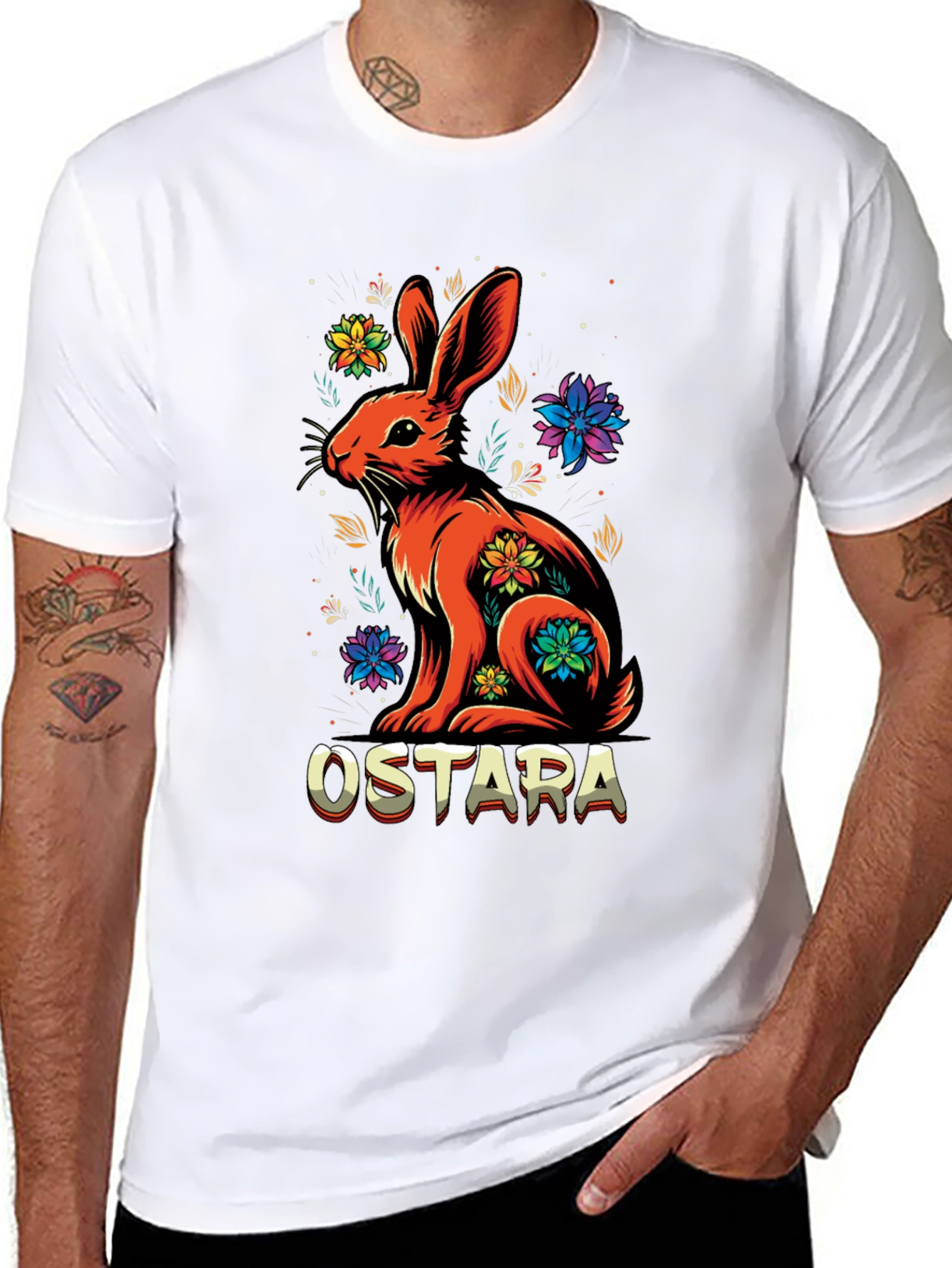 Ostara Rabbit Floral Graphic Tee