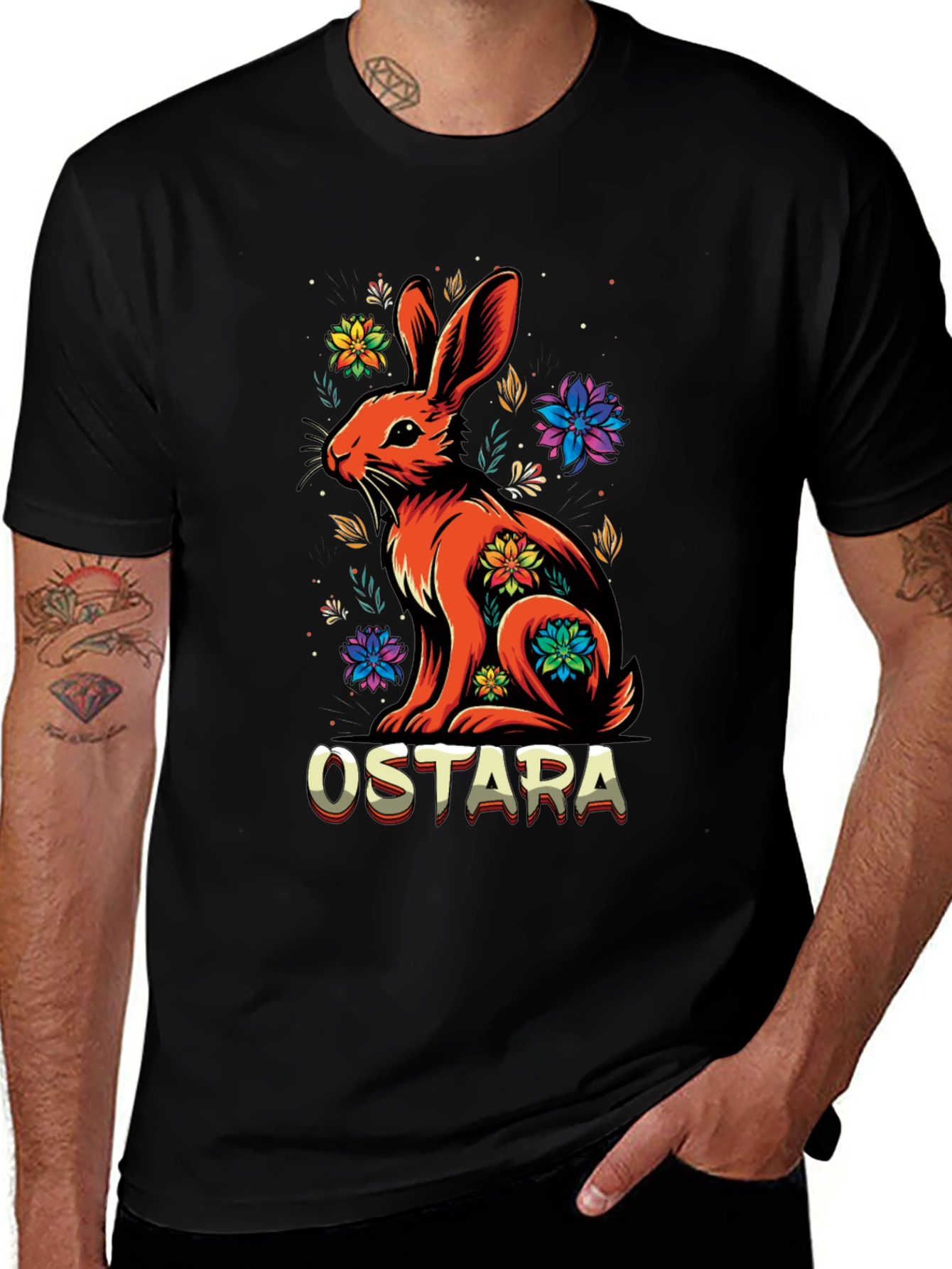 Ostara Rabbit Floral Graphic Tee