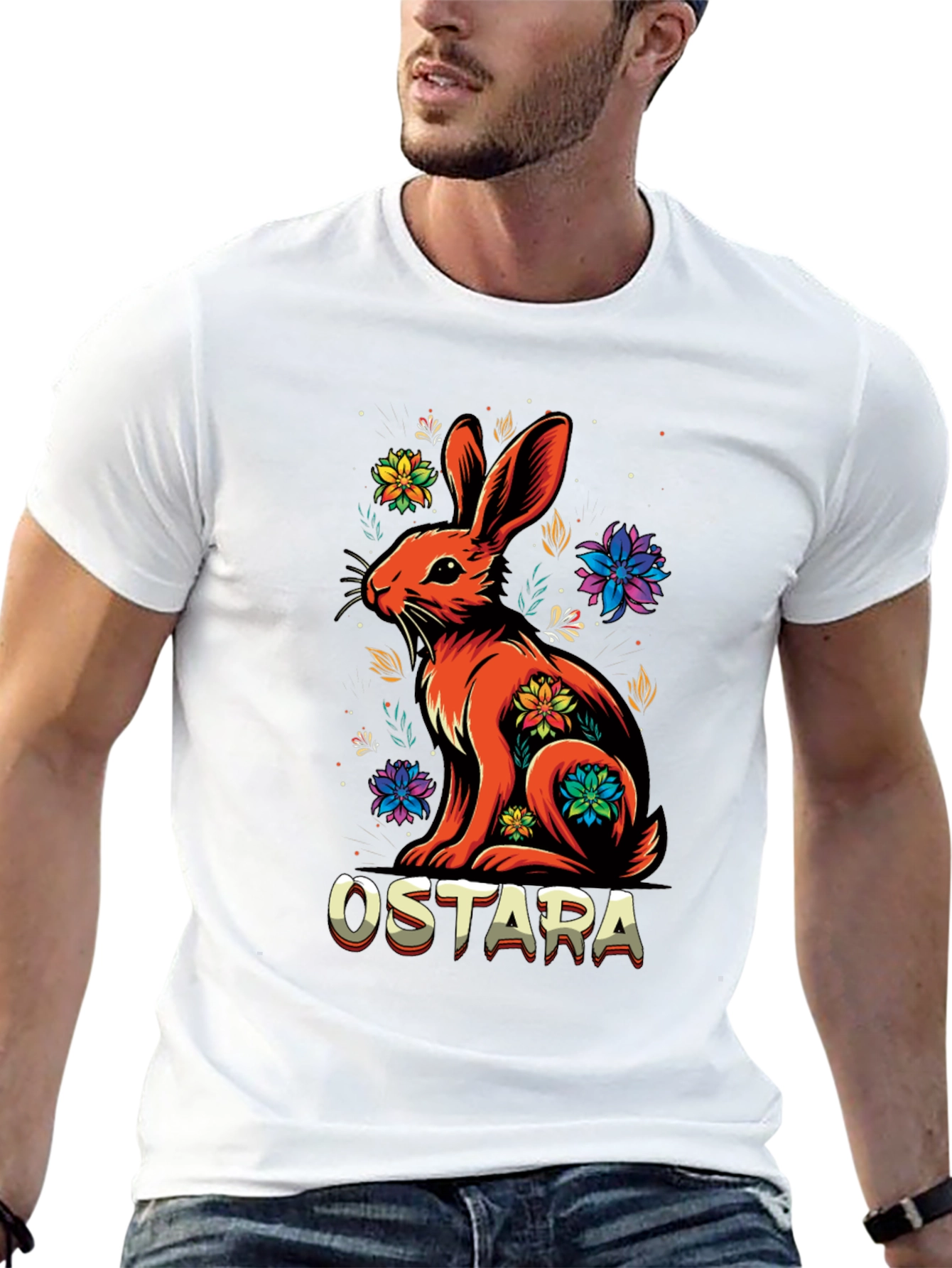 Ostara Rabbit Floral Graphic Tee