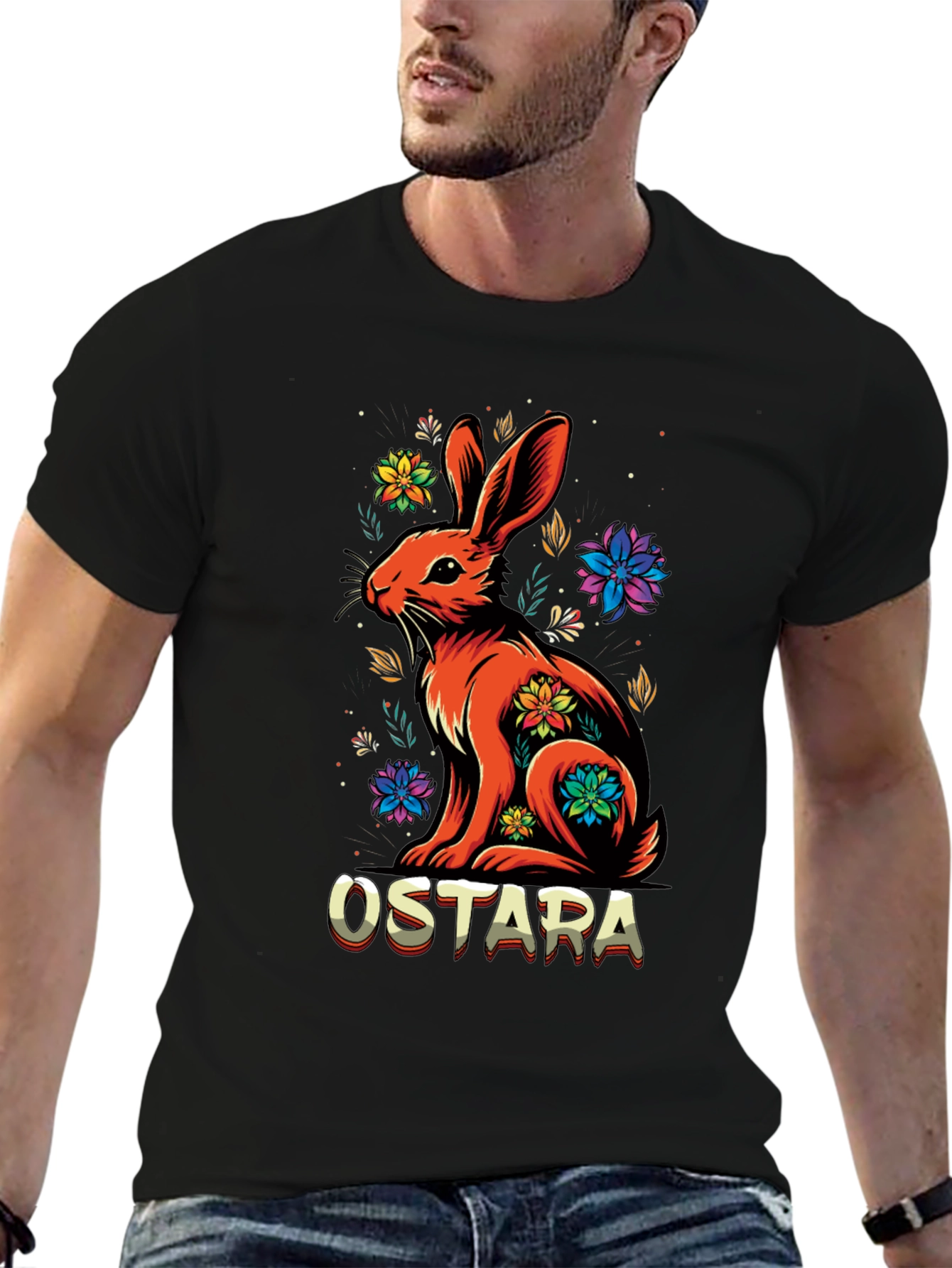 Ostara Rabbit Floral Graphic Tee