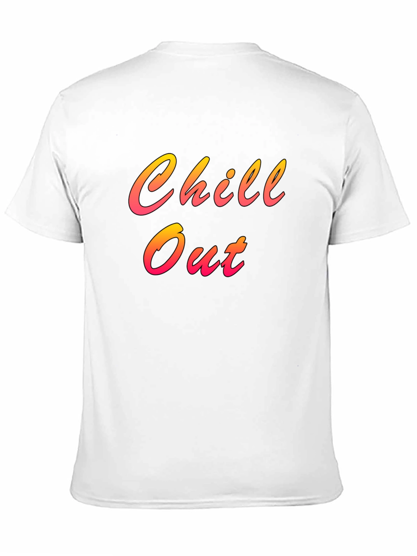 Chill Out Black T-Shirt with Gradient Lettering