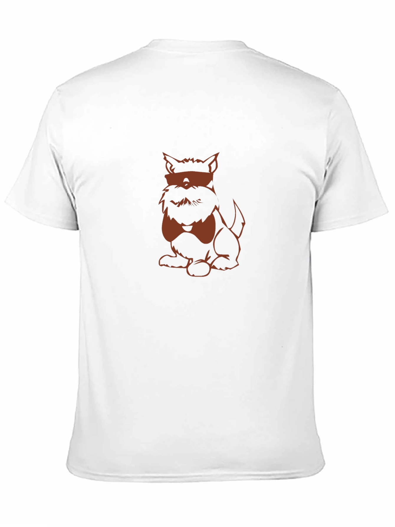 Mens Black T-Shirt with Dog Graphic