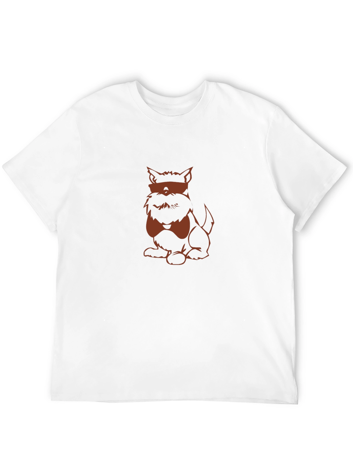 Mens Black T-Shirt with Dog Graphic