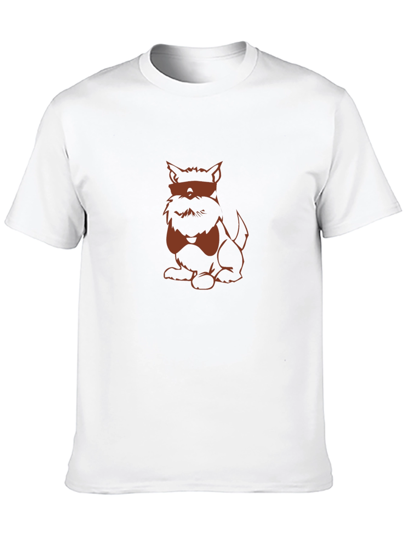 Mens Black T-Shirt with Dog Graphic
