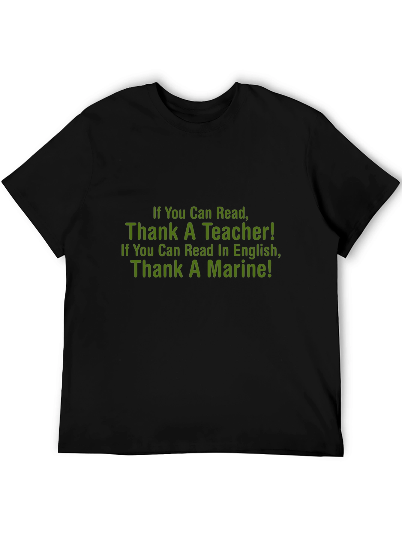 Thank a Teacher & Marine Graphic Tee - Black