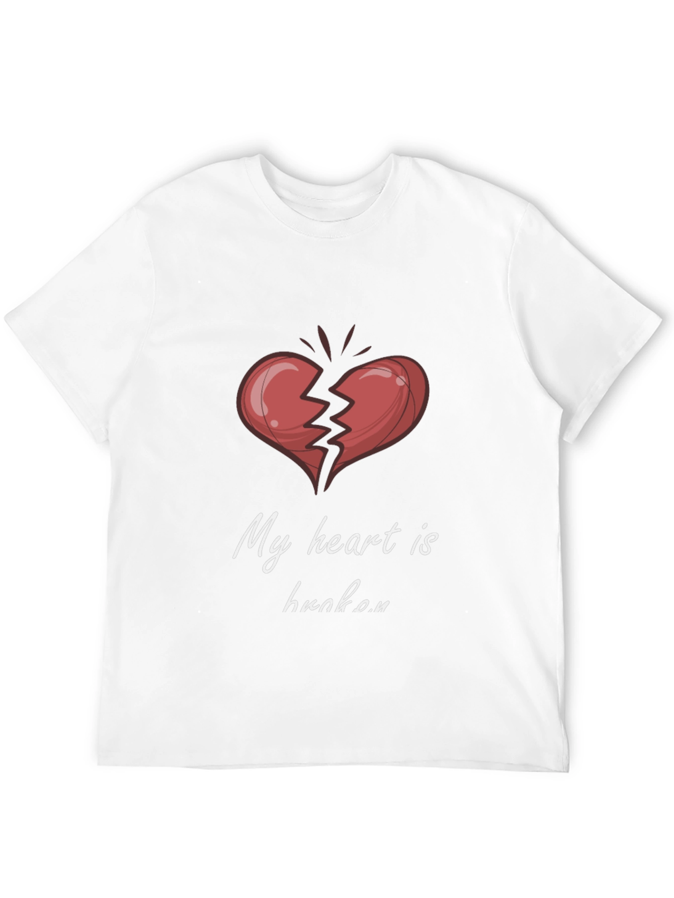 Broken Heart Graphic Tee - My Heart is Broken