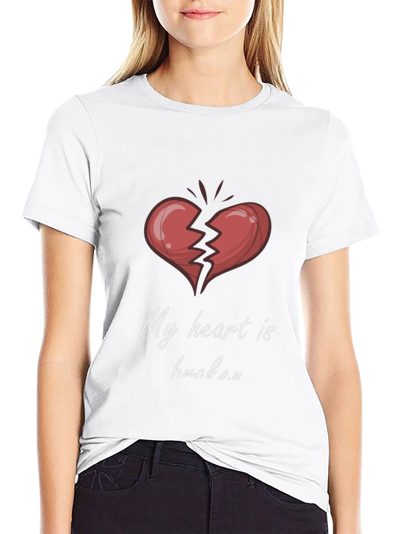 Broken Heart Graphic Tee - My Heart is Broken